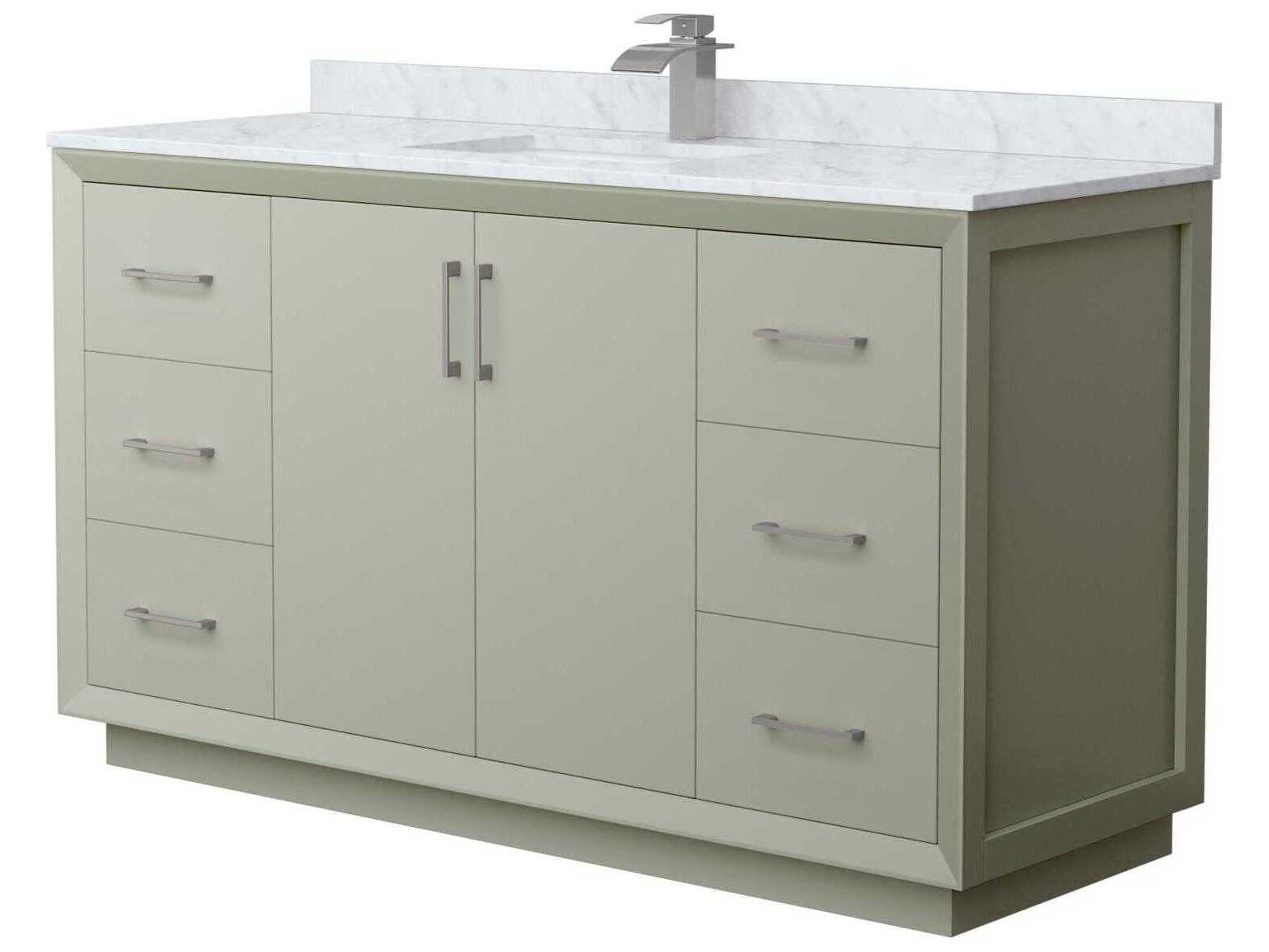 Wyndham Collection Strada 60" Light Green Vanity