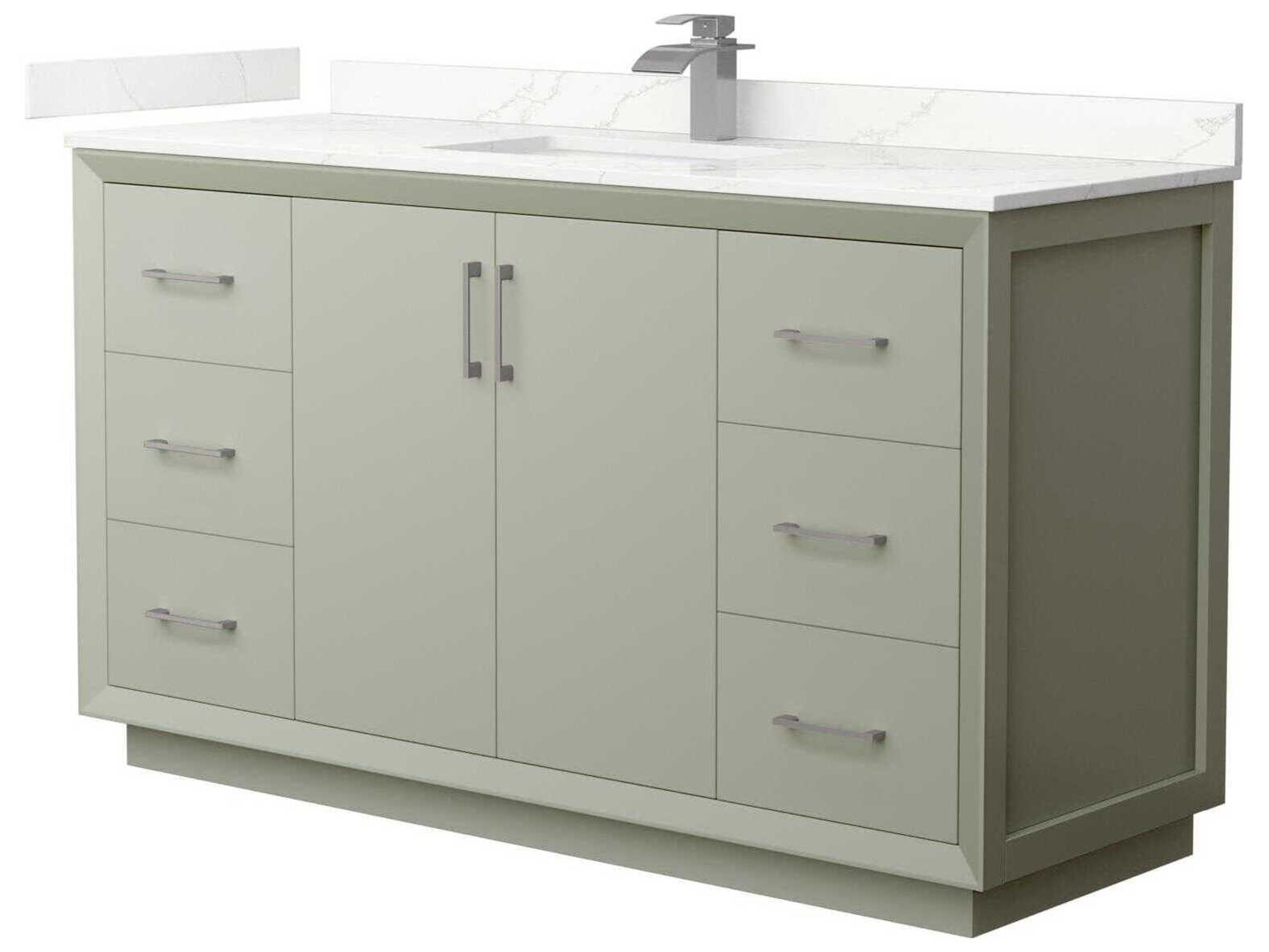 Wyndham Collection Strada 60" Light Green Vanity