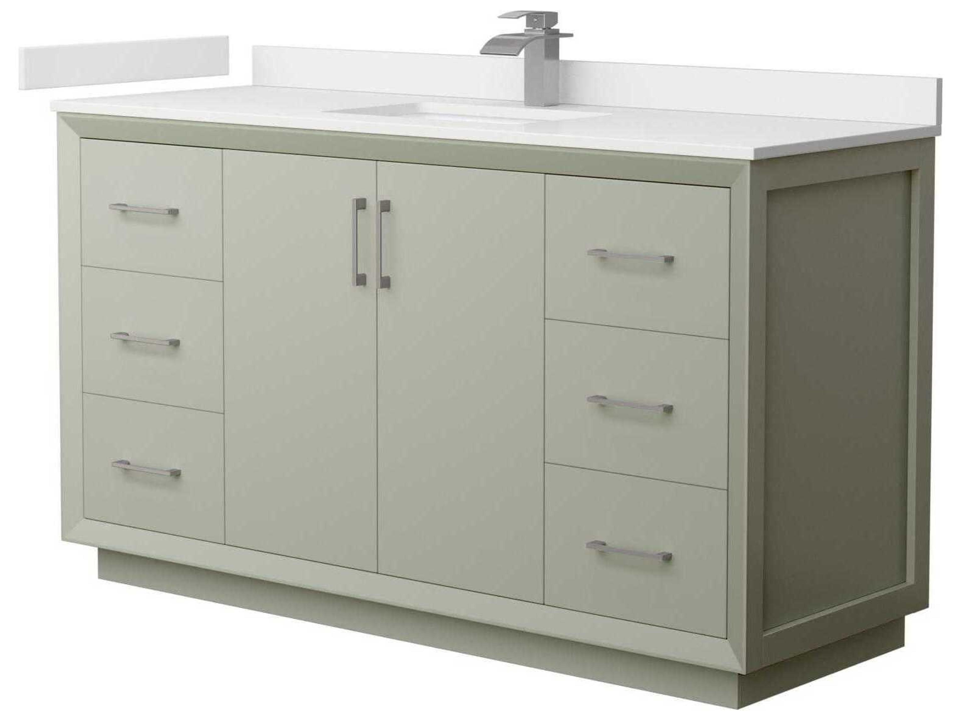 Wyndham Collection Strada 60" Light Green Vanity