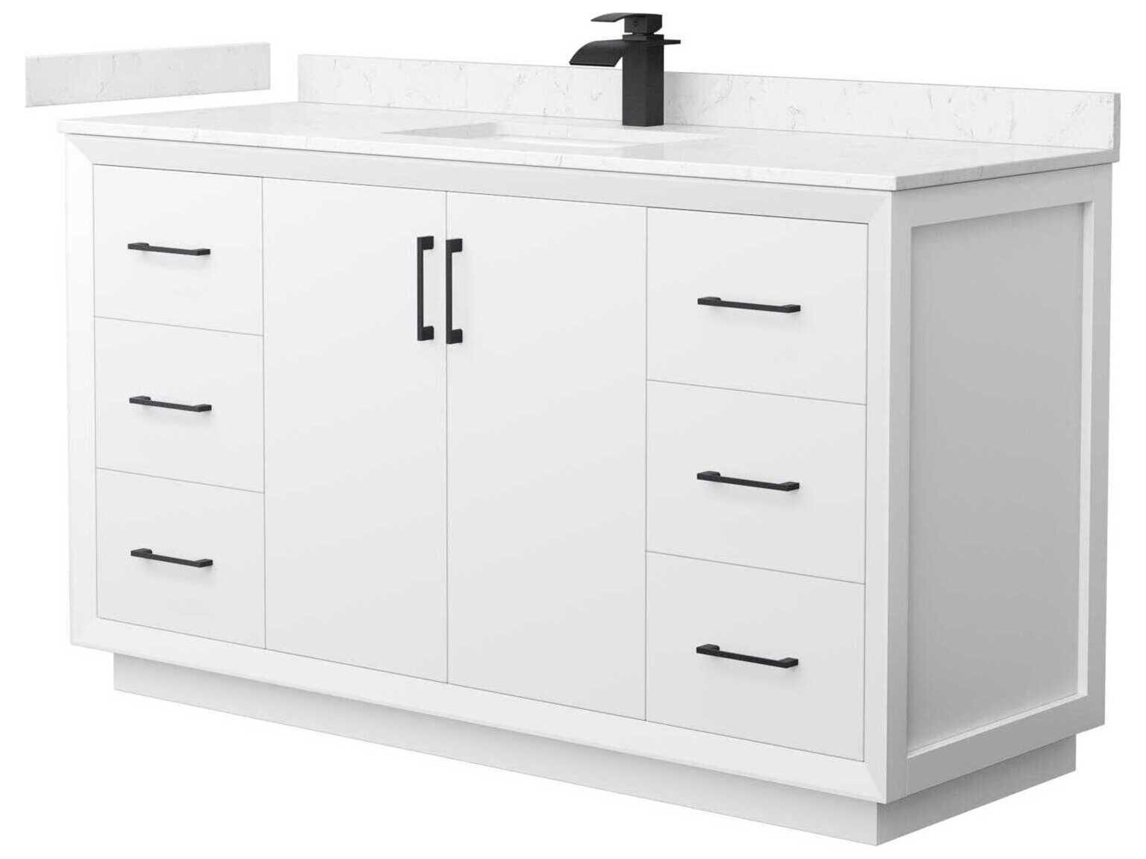 Strada 60" White Vanity