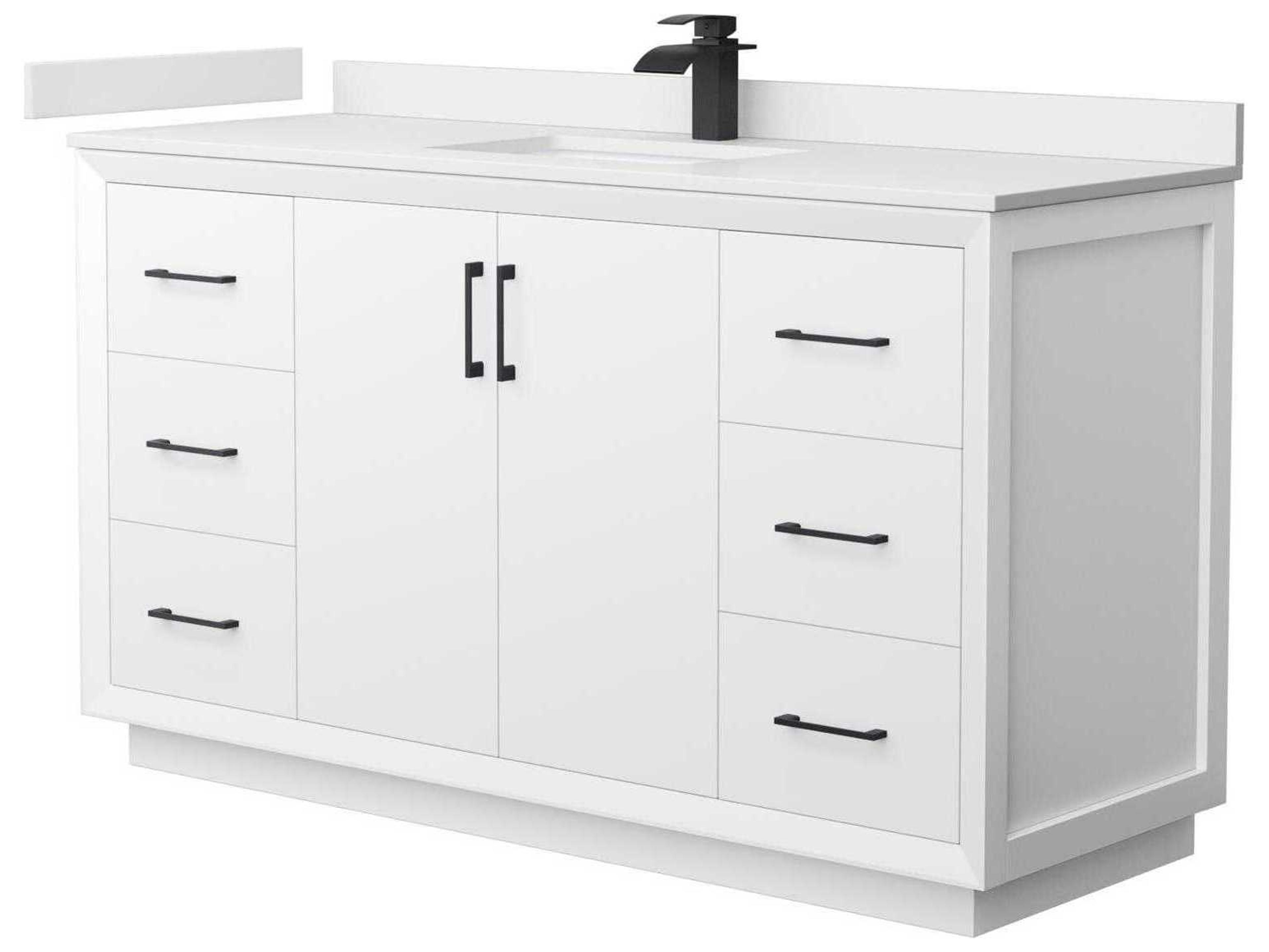 Wyndham Collection Strada 60" White Vanity