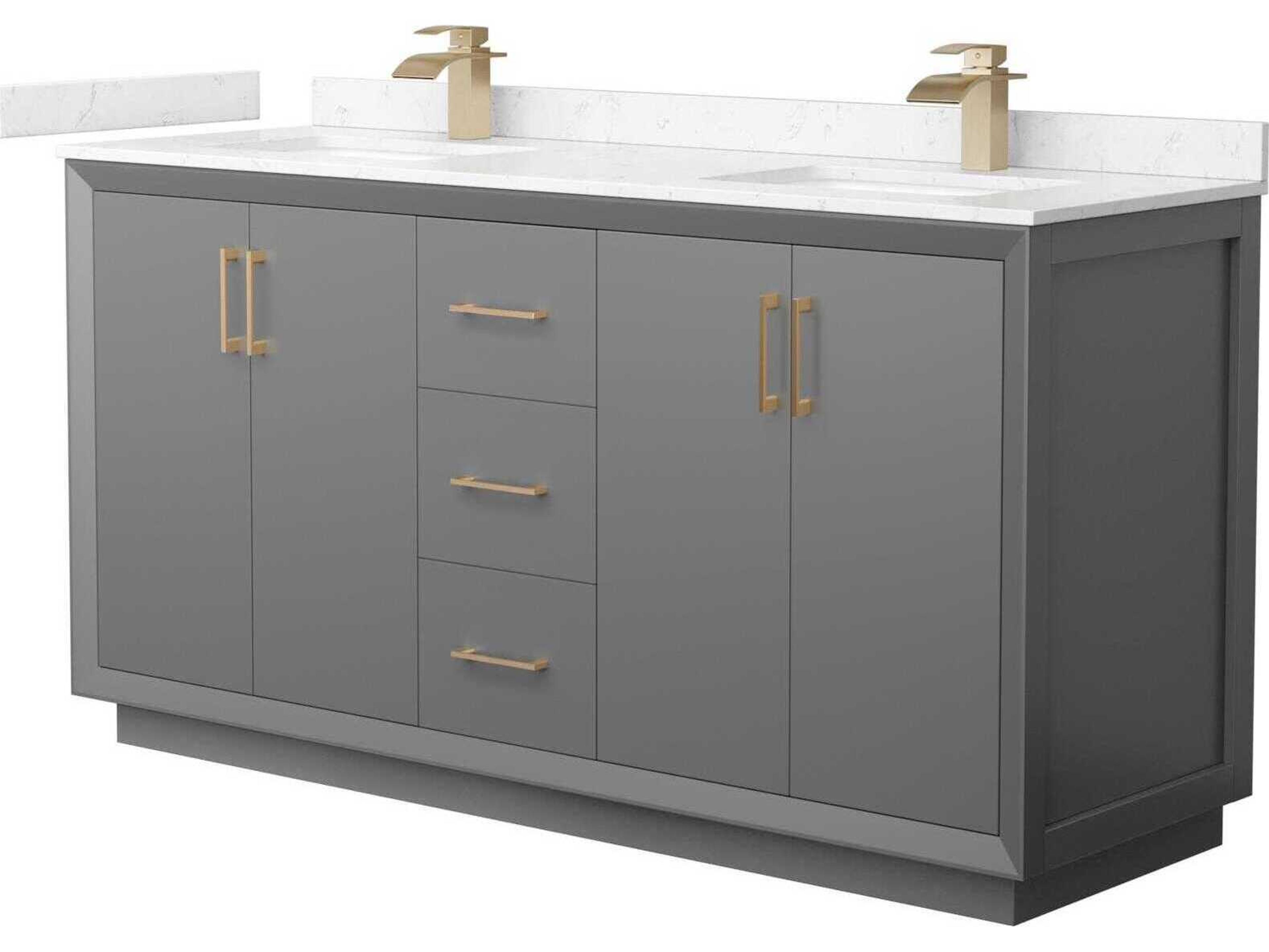 Wyndham Collection Strada 66" Dark Gray Vanity