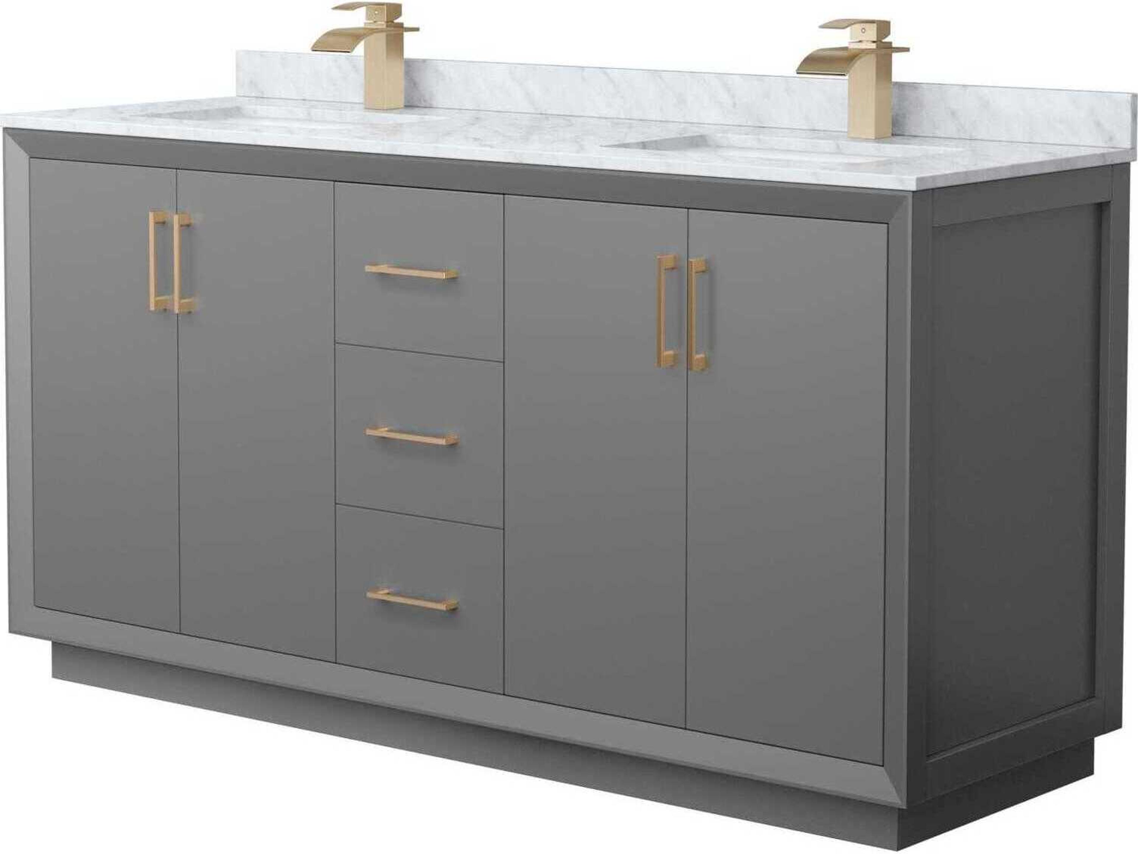 Wyndham Collection Strada 66" Dark Gray Vanity