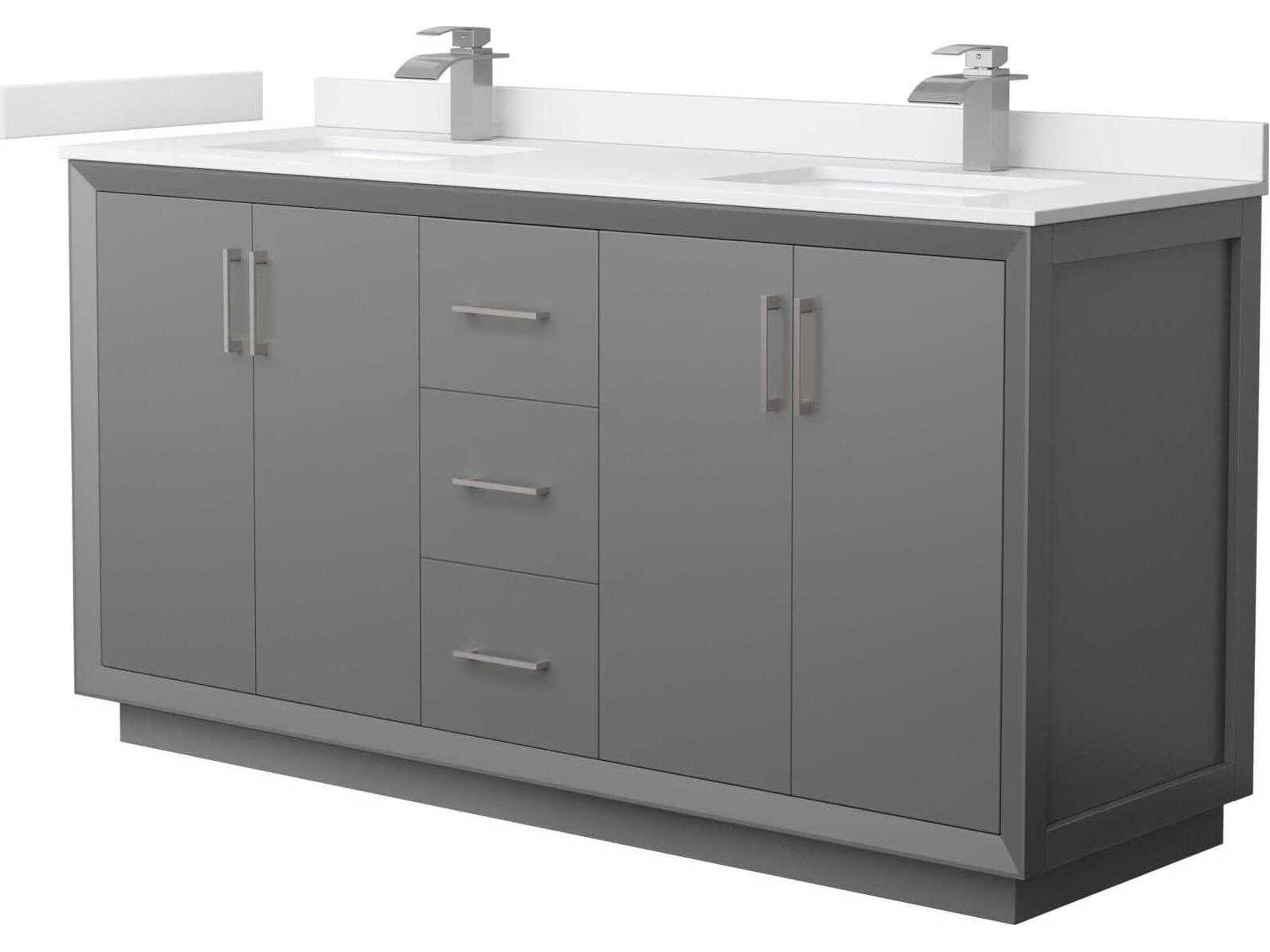Wyndham Collection Strada 66" Dark Gray Vanity