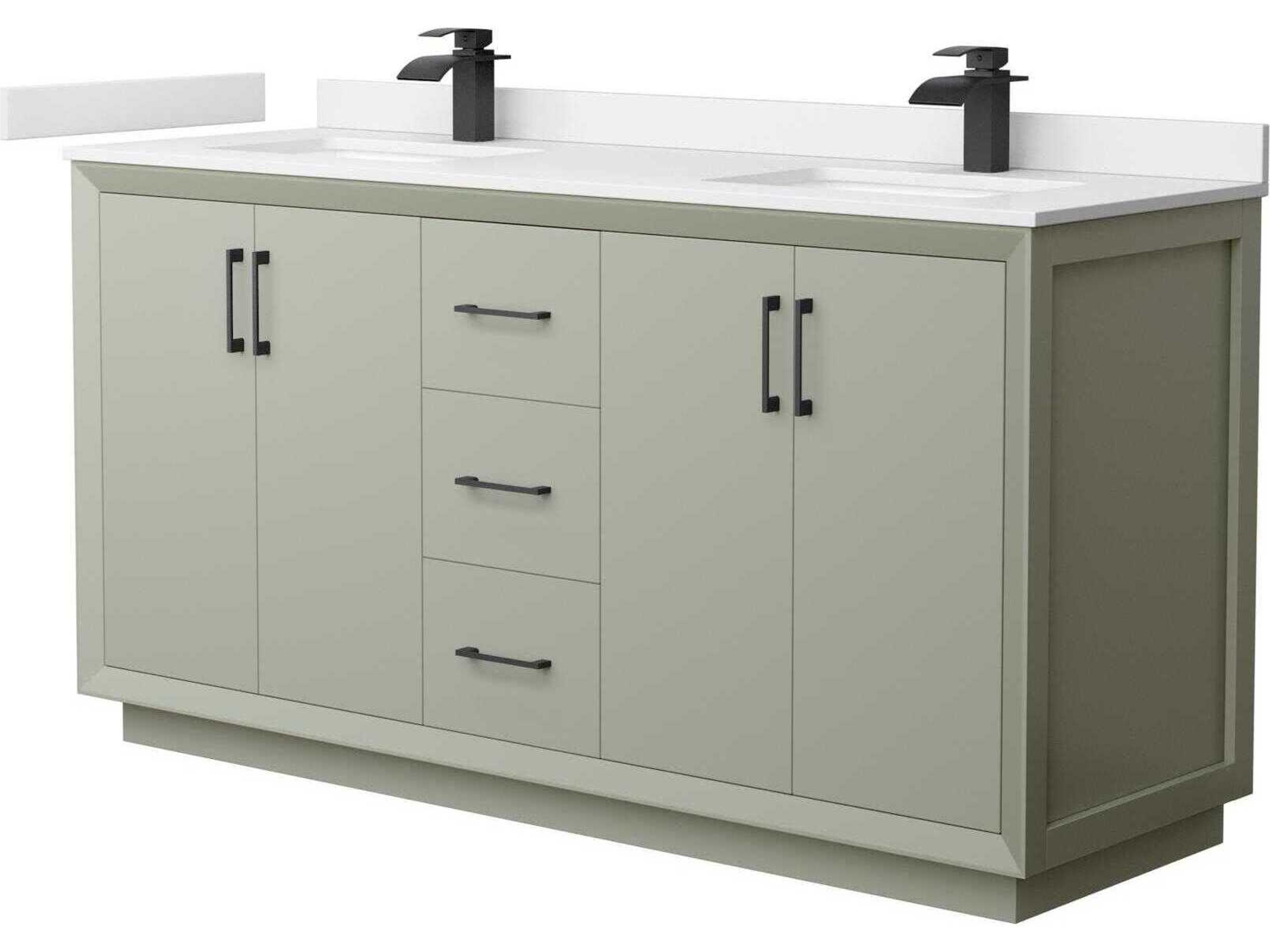 Wyndham Collection Strada 66" Light Green Vanity