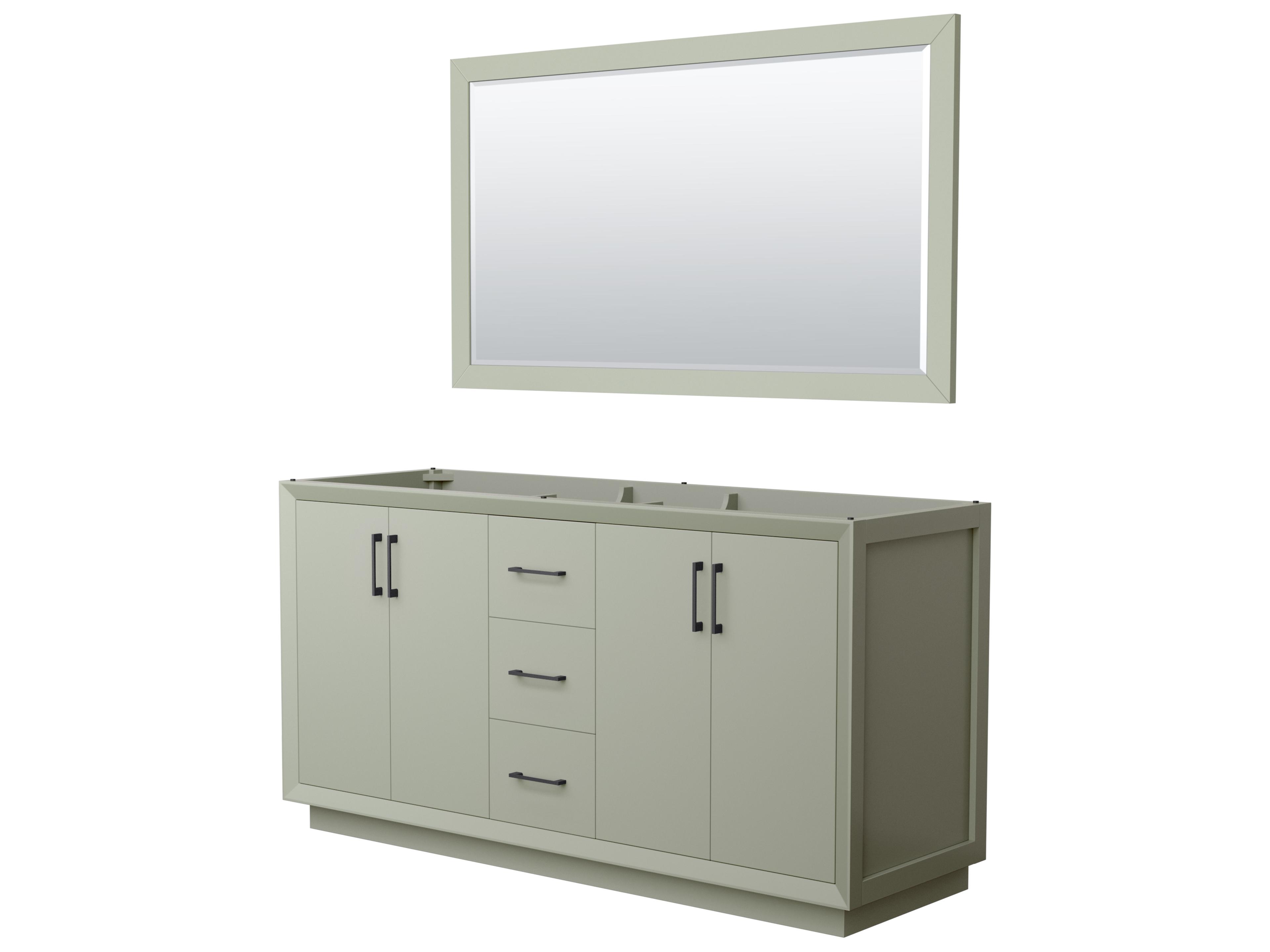 Strada 65" Light Green Vanity with 58" Mirror
