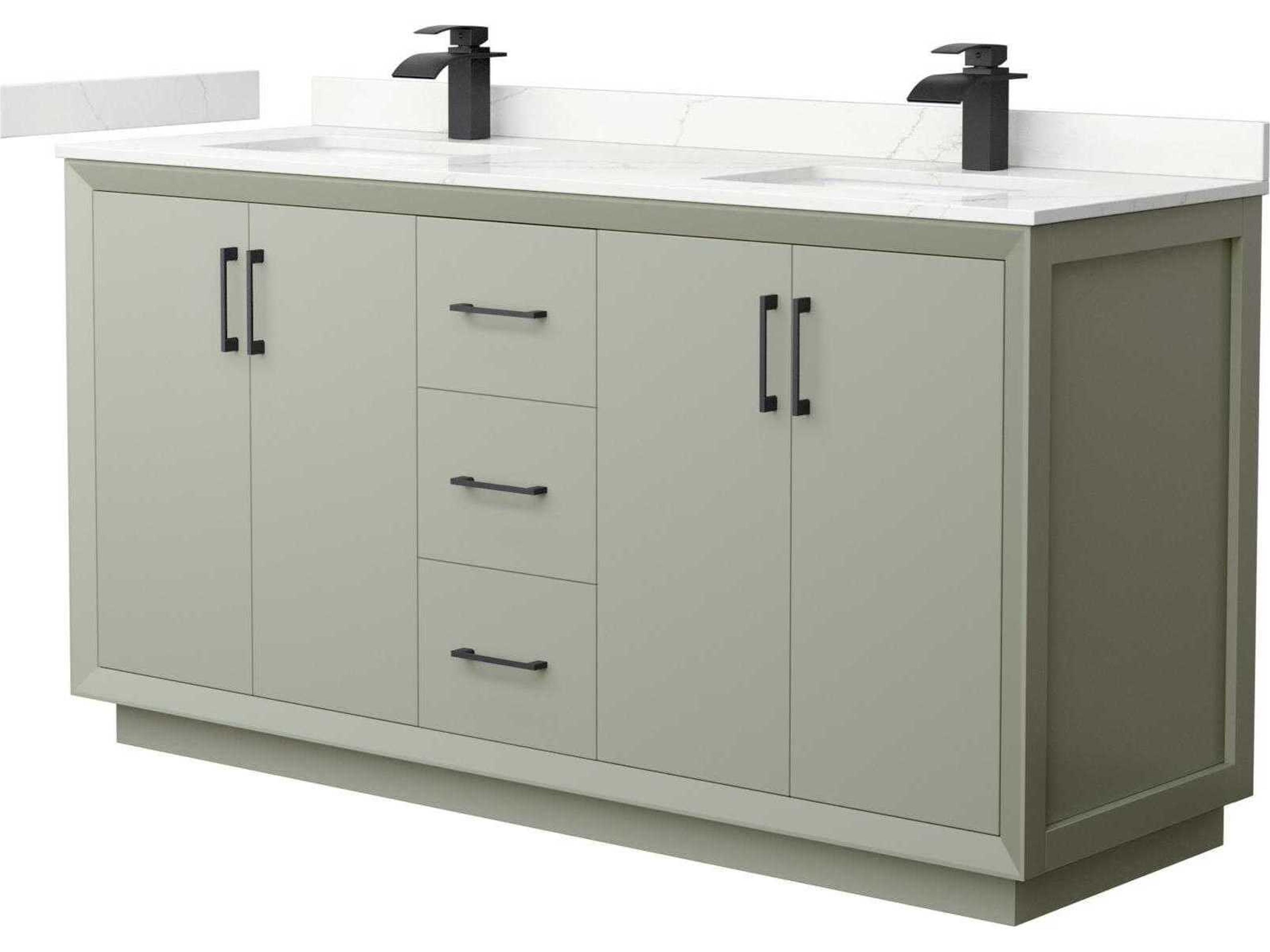 Wyndham Collection Strada 66" Light Green Vanity