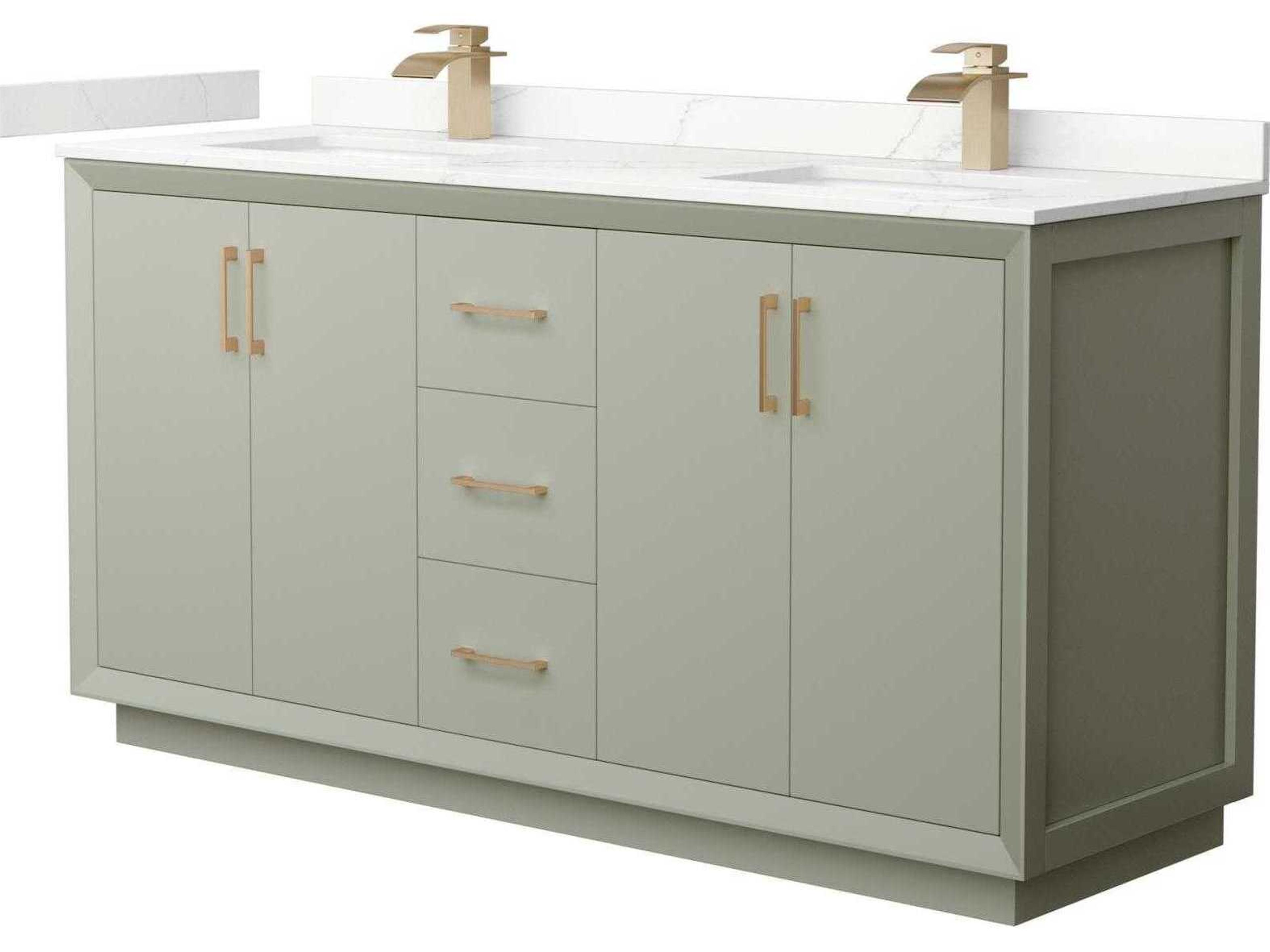 Wyndham Collection Strada 66" Light Green Vanity