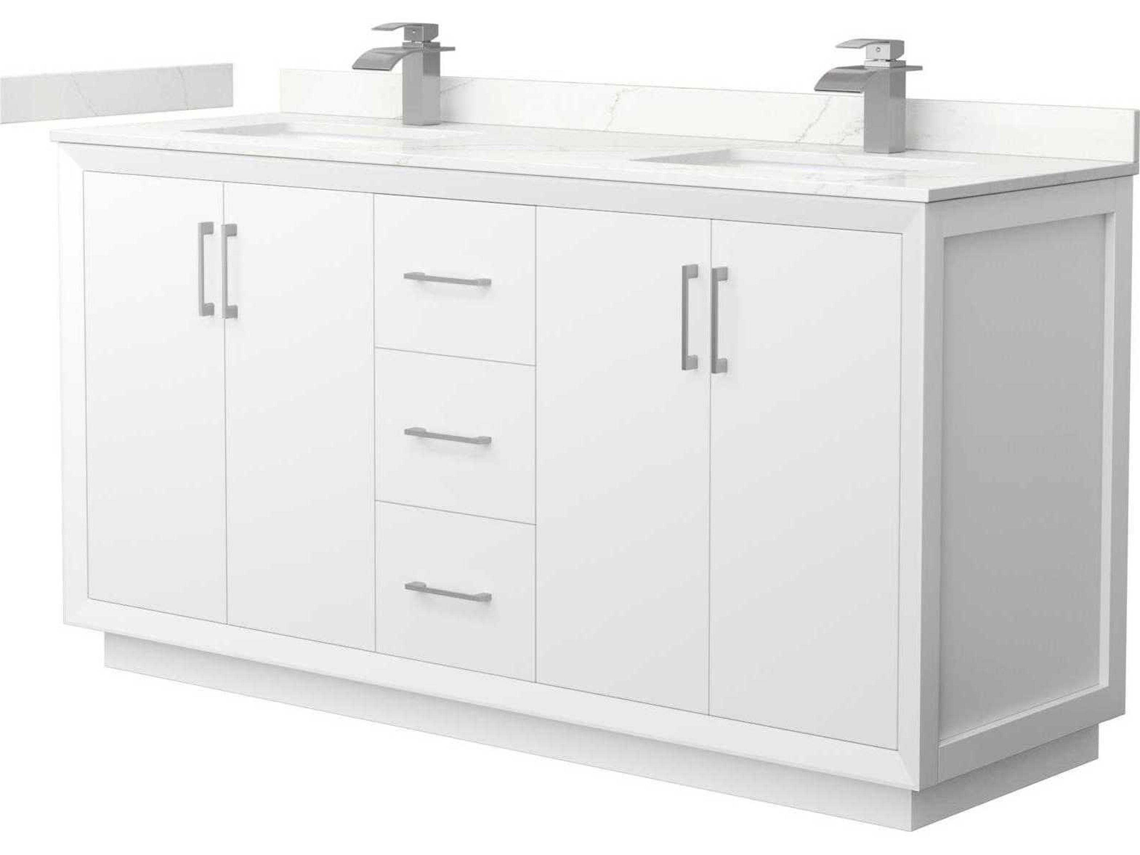 Wyndham Collection Strada 66" White Vanity