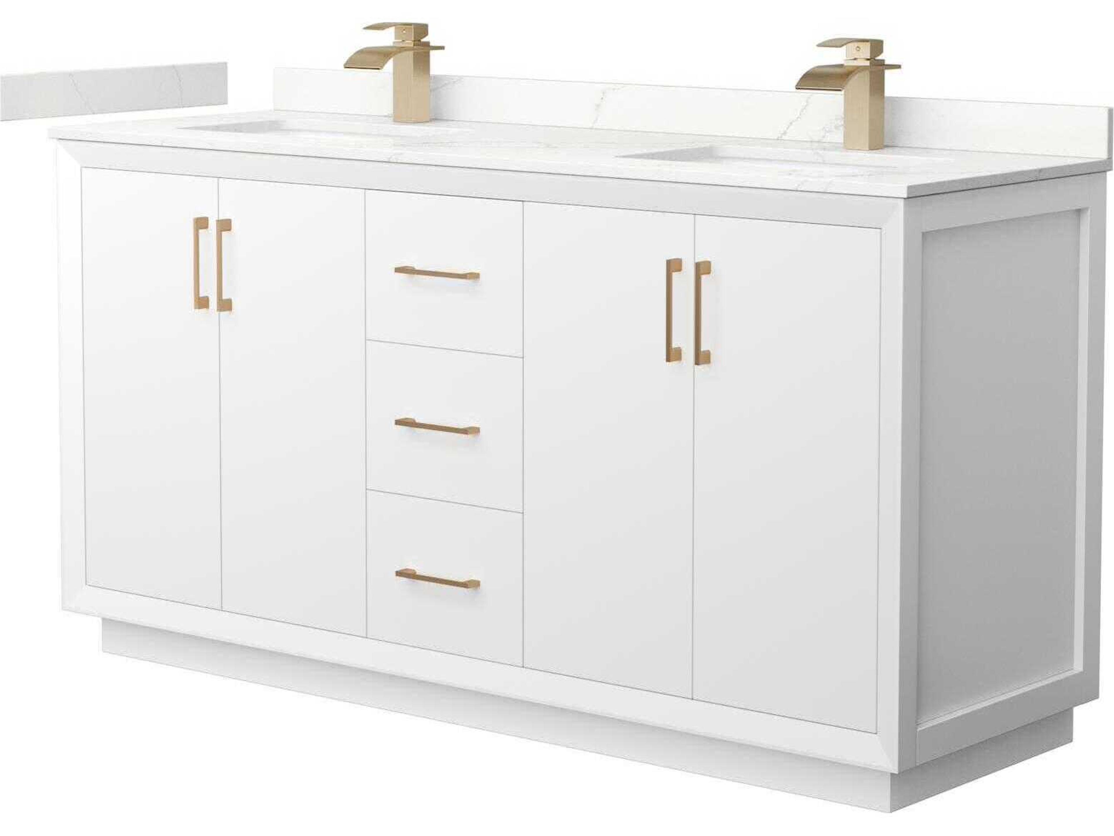 Wyndham Collection Strada 66" White Vanity