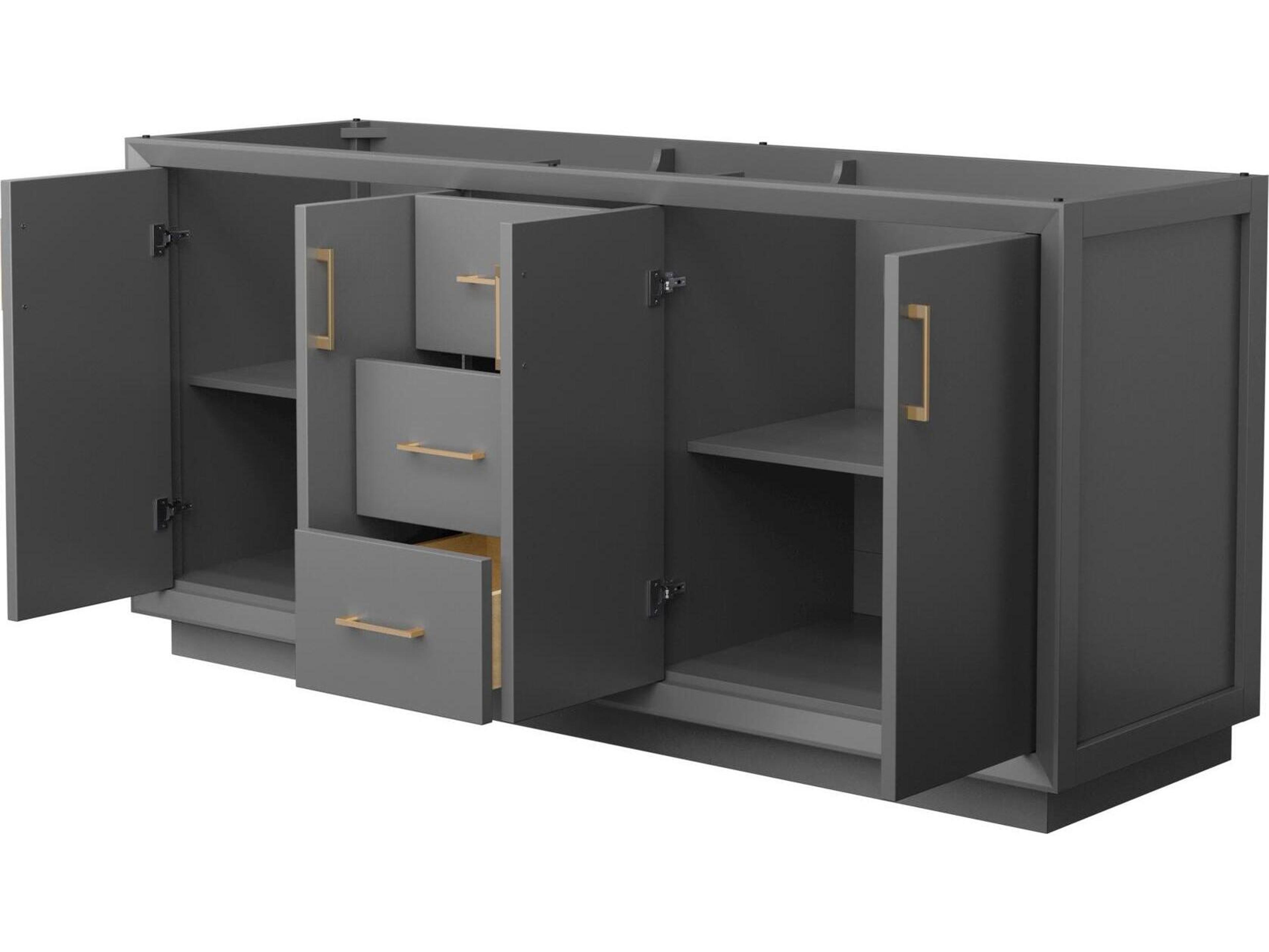 Wyndham Collection Strada 71" Dark Gray Vanity