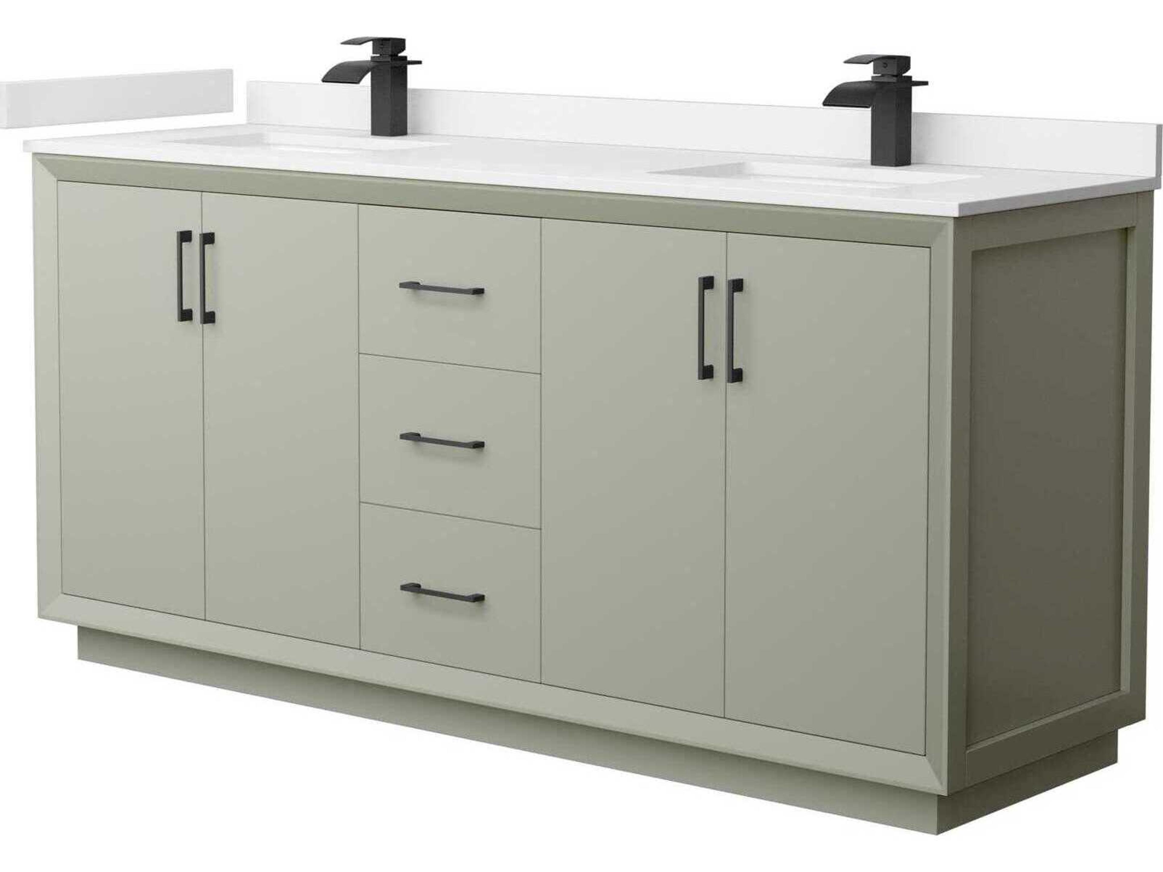 Wyndham Collection Strada 72" Light Green Vanity