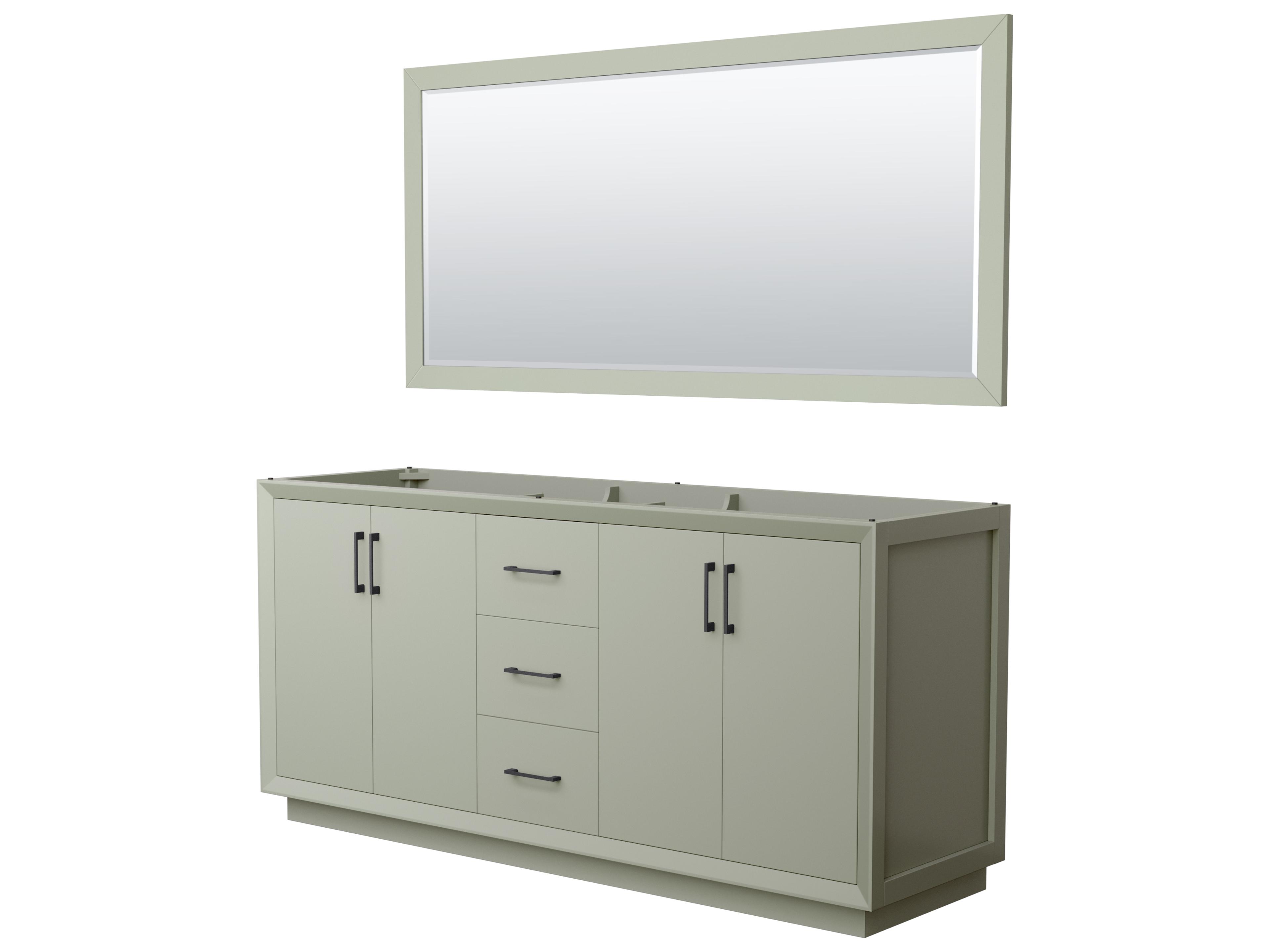 Strada 71" Light Green Vanity with 70" Mirror