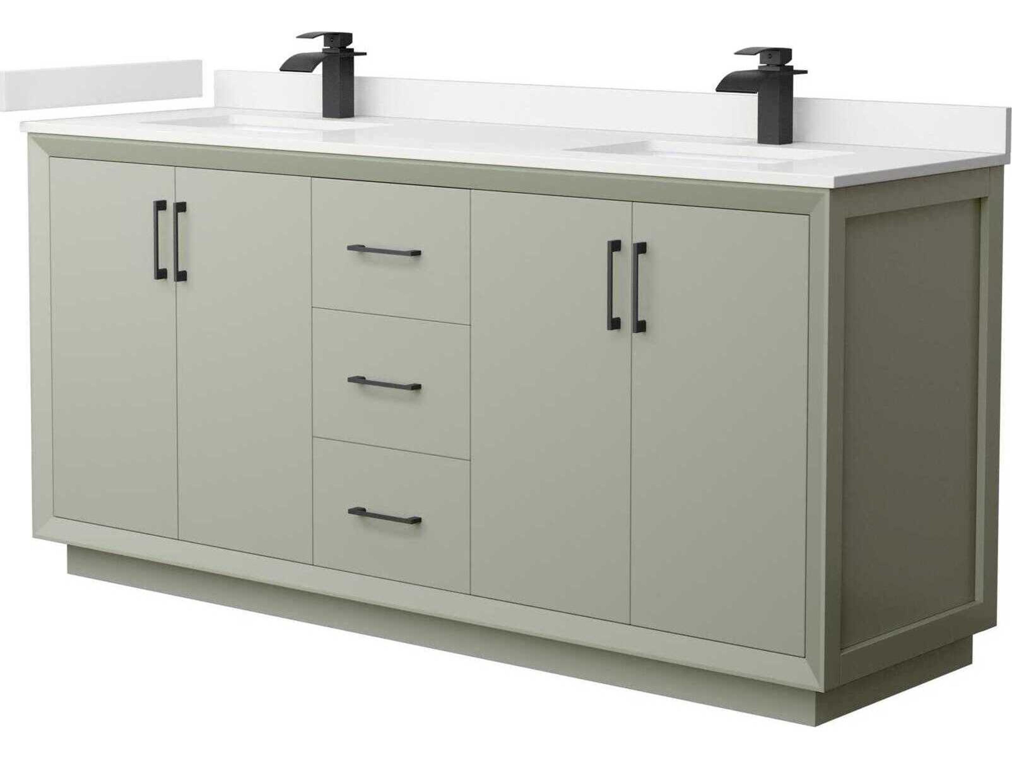 Wyndham Collection Strada 72" Light Green Vanity
