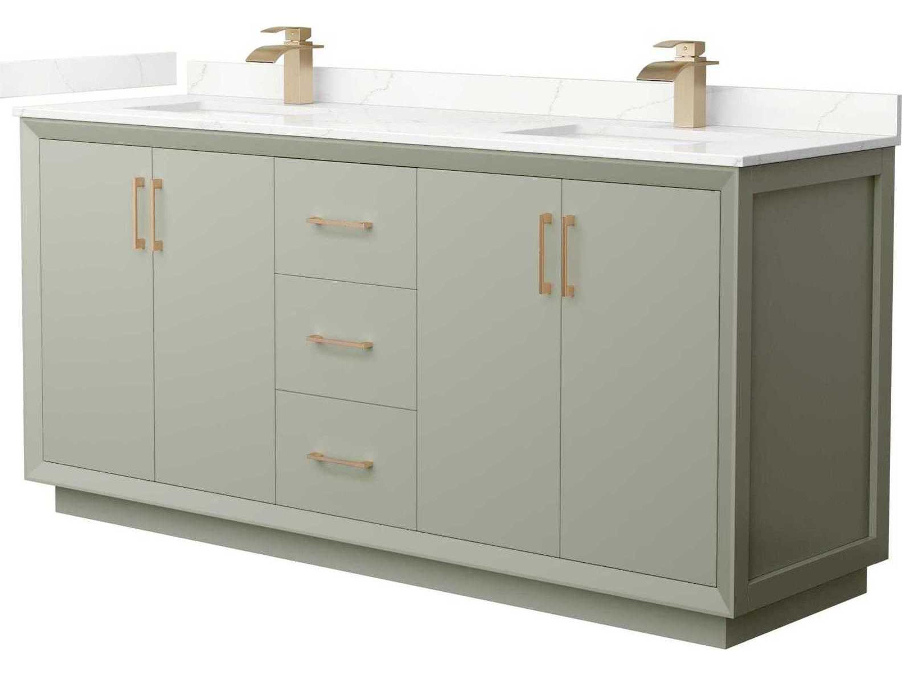 Wyndham Collection Strada 72" Light Green Vanity