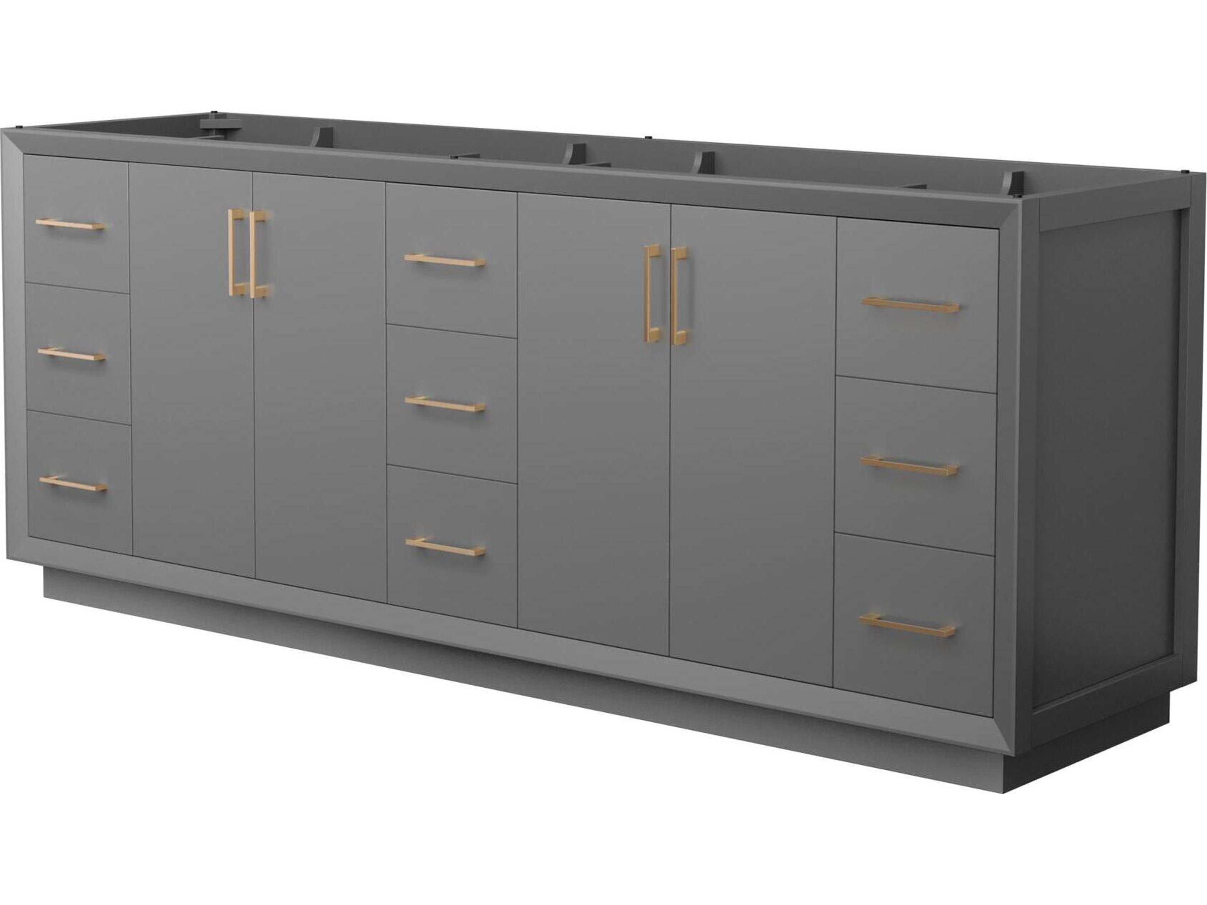 Wyndham Collection Strada 83" Dark Gray Vanity