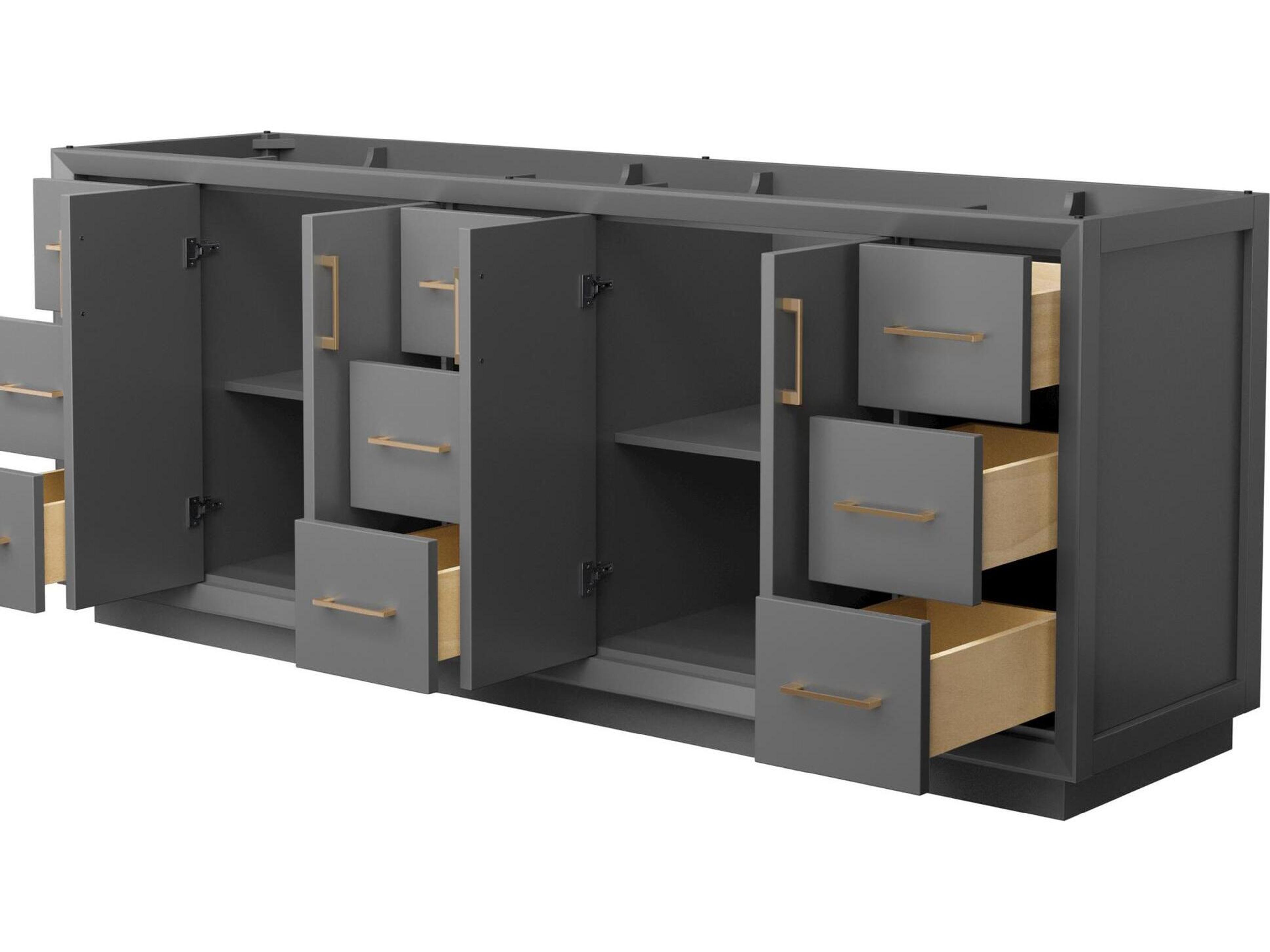 Wyndham Collection Strada 83" Dark Gray Vanity