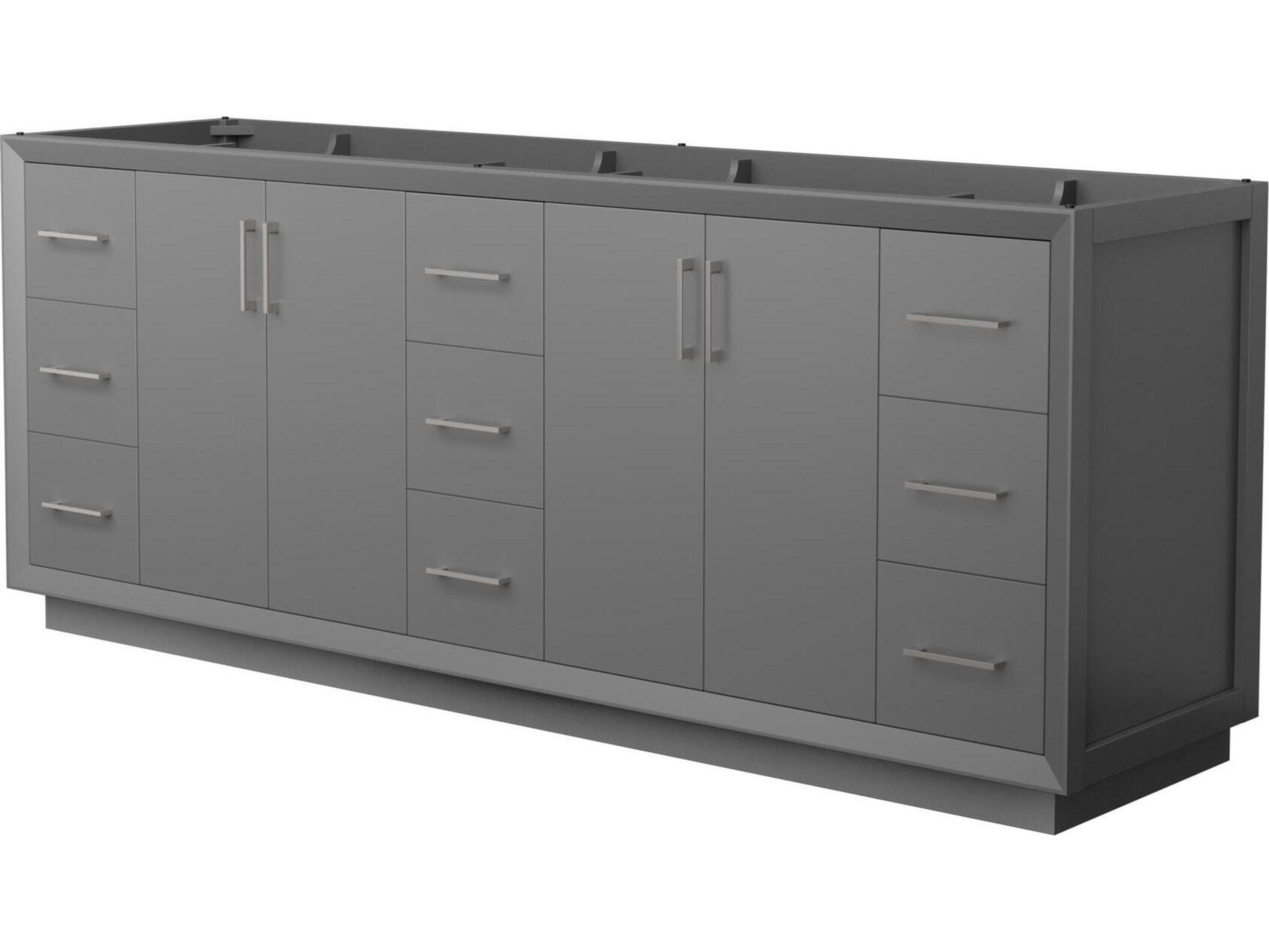 Wyndham Collection Strada 83" Dark Gray Vanity