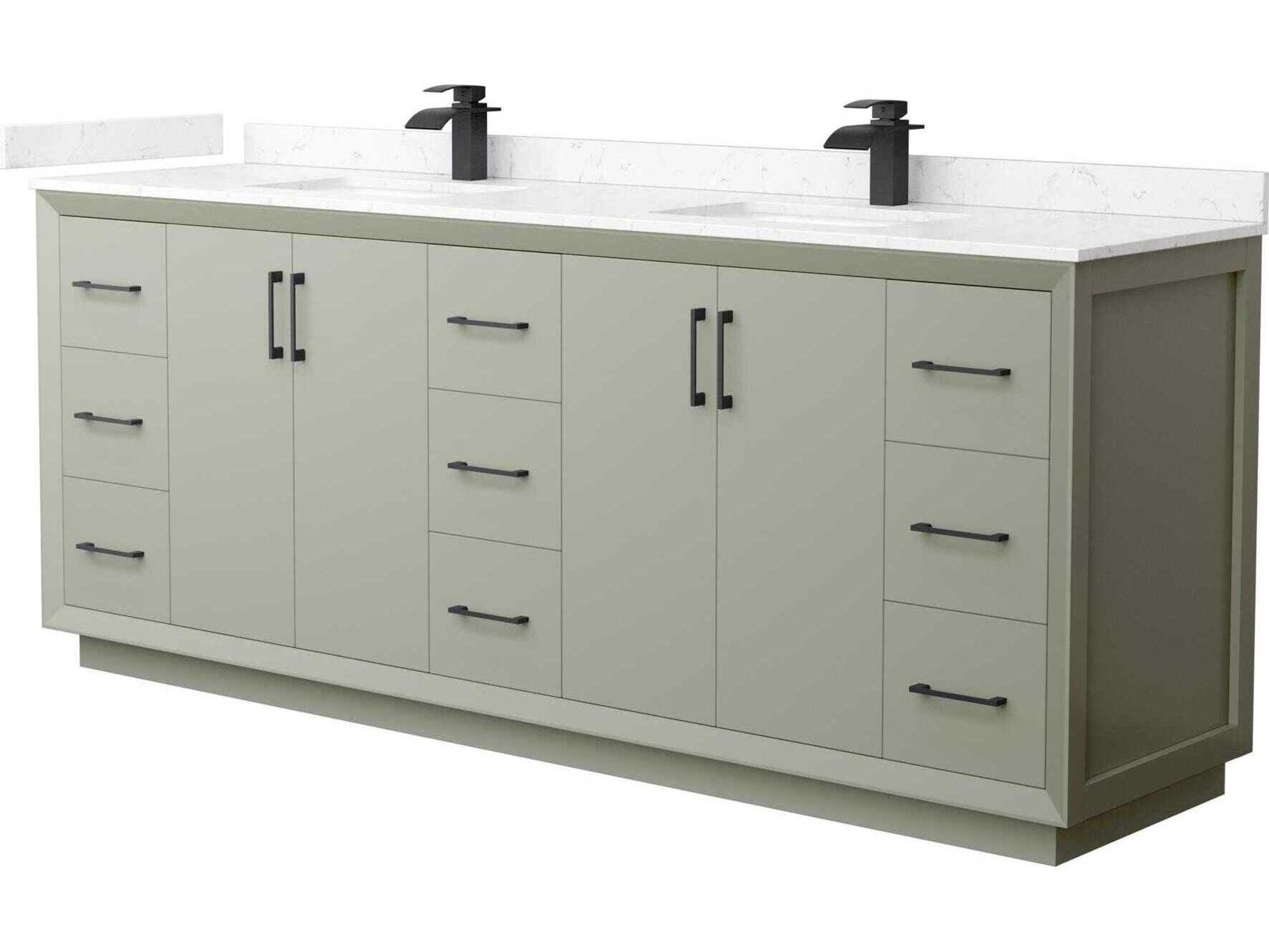 Strada 84" Light Green Vanity