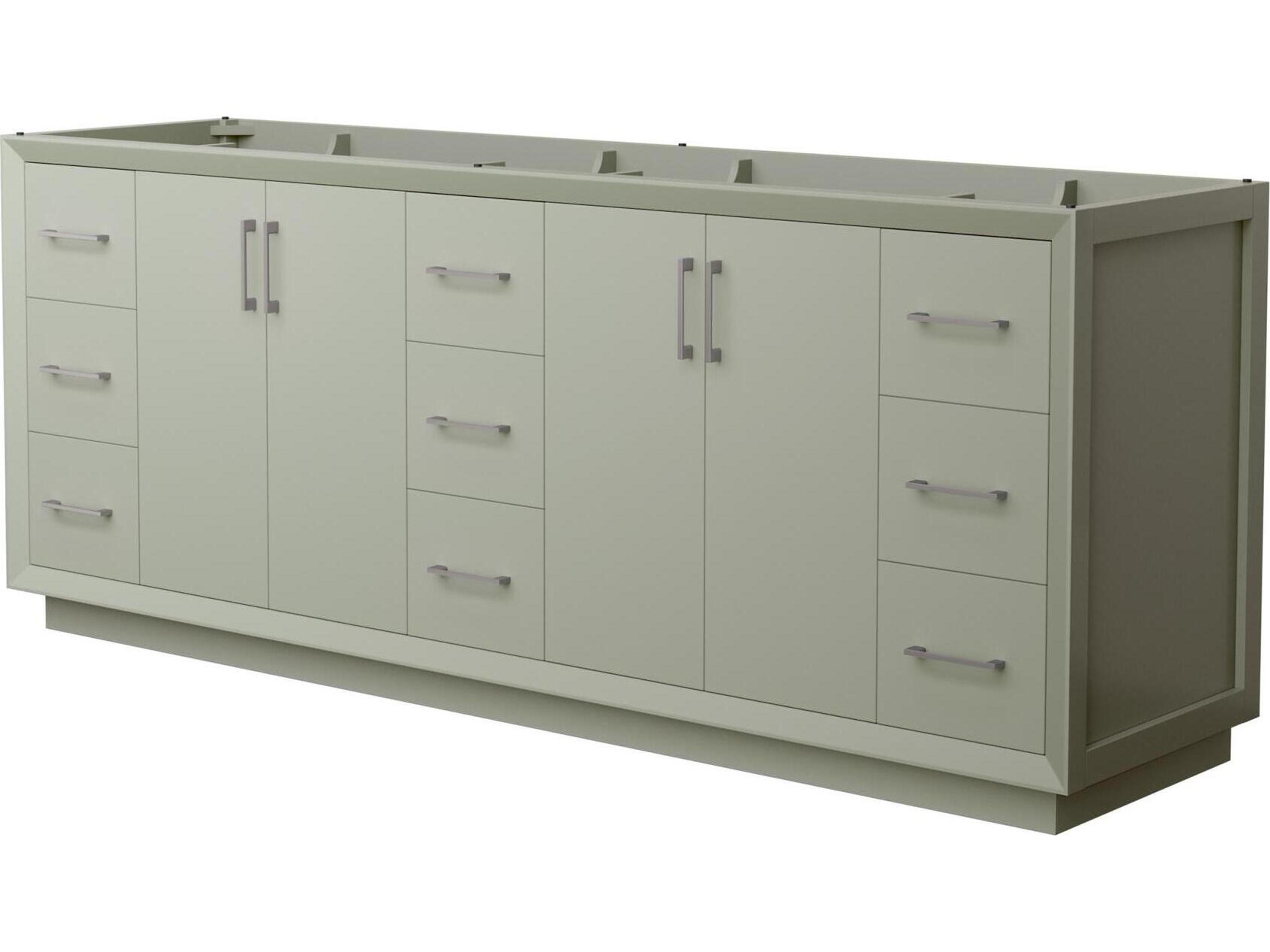 Wyndham Collection Strada 83" Light Green Vanity