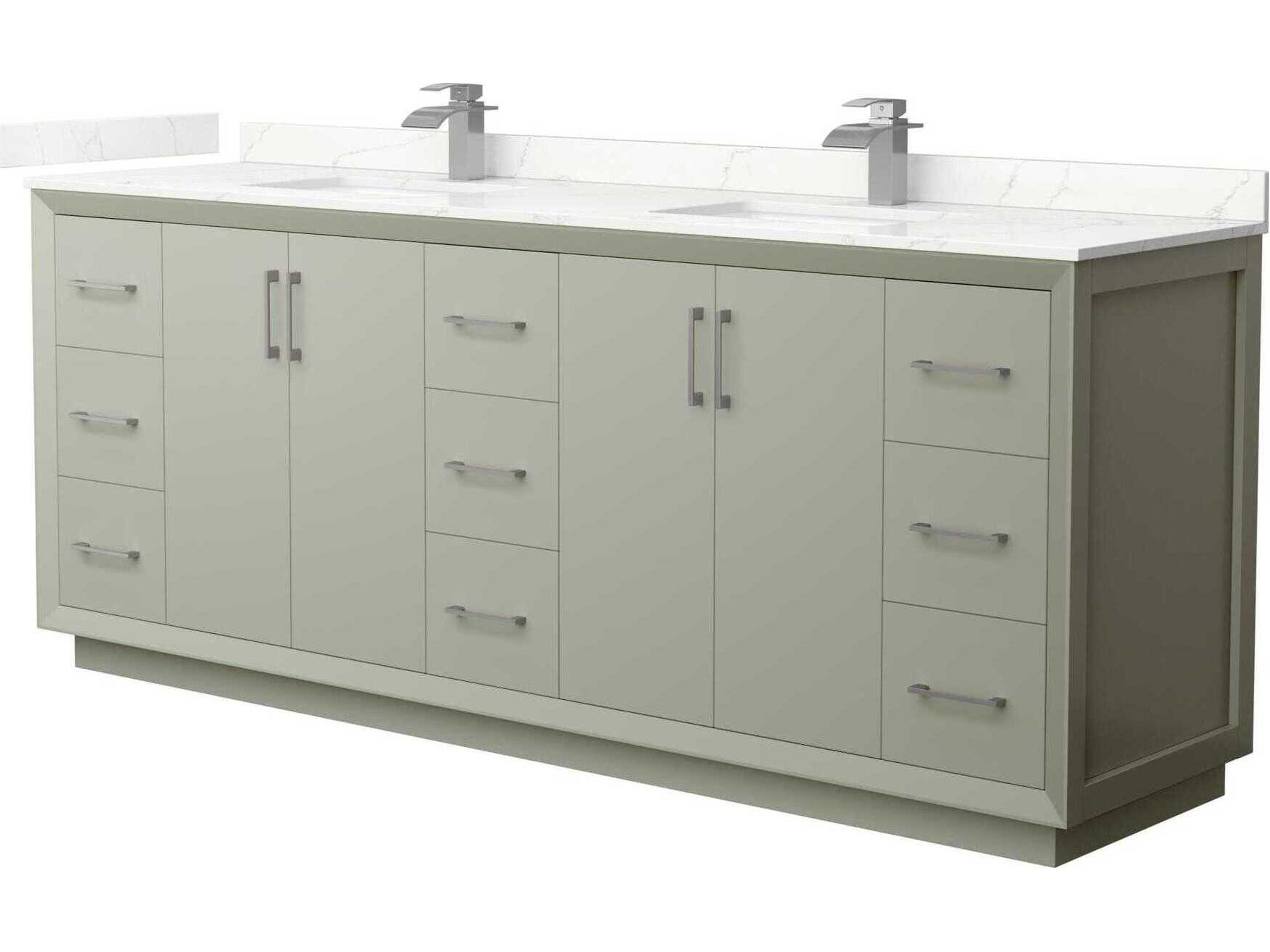 Strada 84" Light Green Vanity