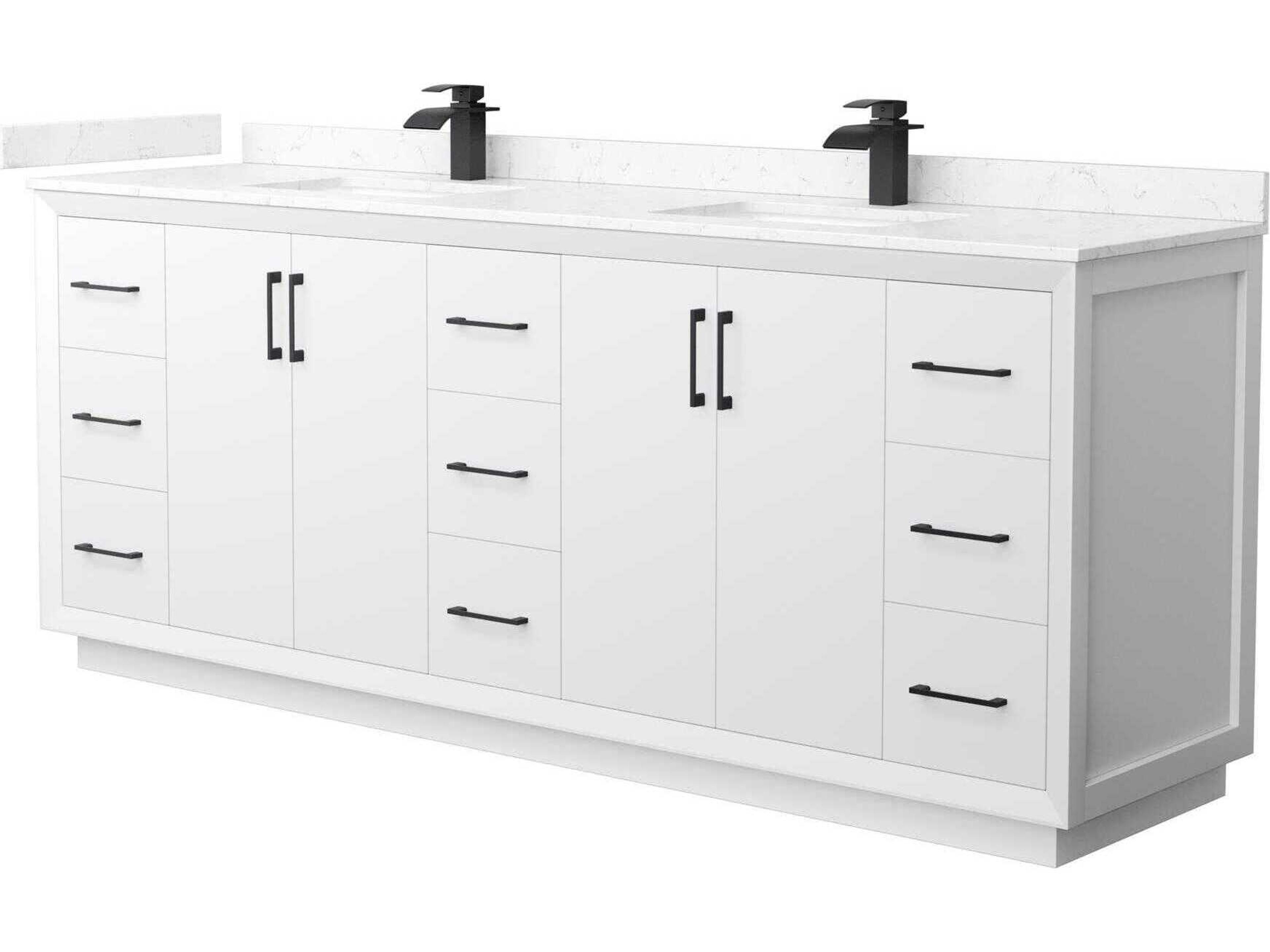 Strada 84" White Vanity