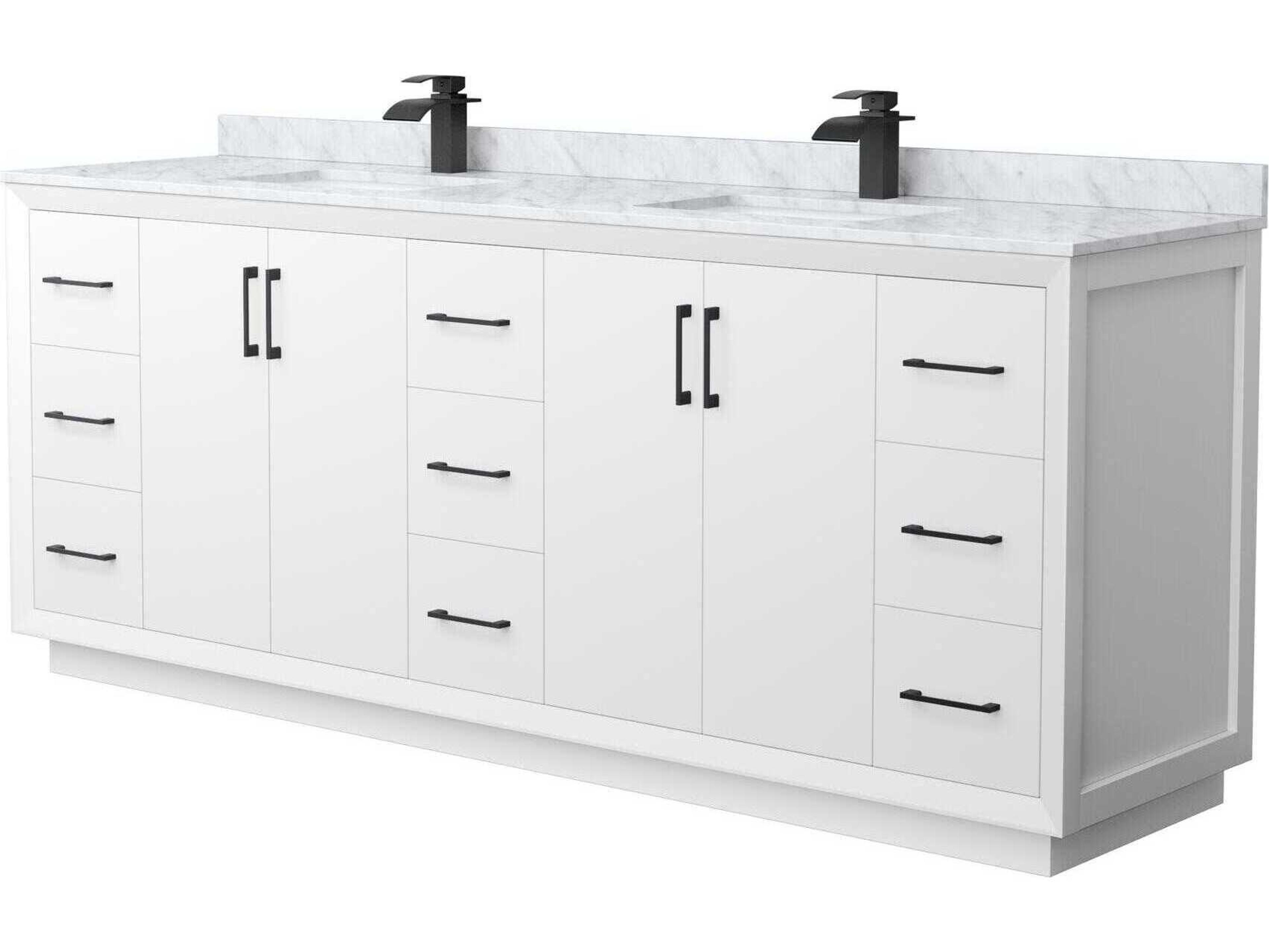 Wyndham Collection Strada 84" White Vanity