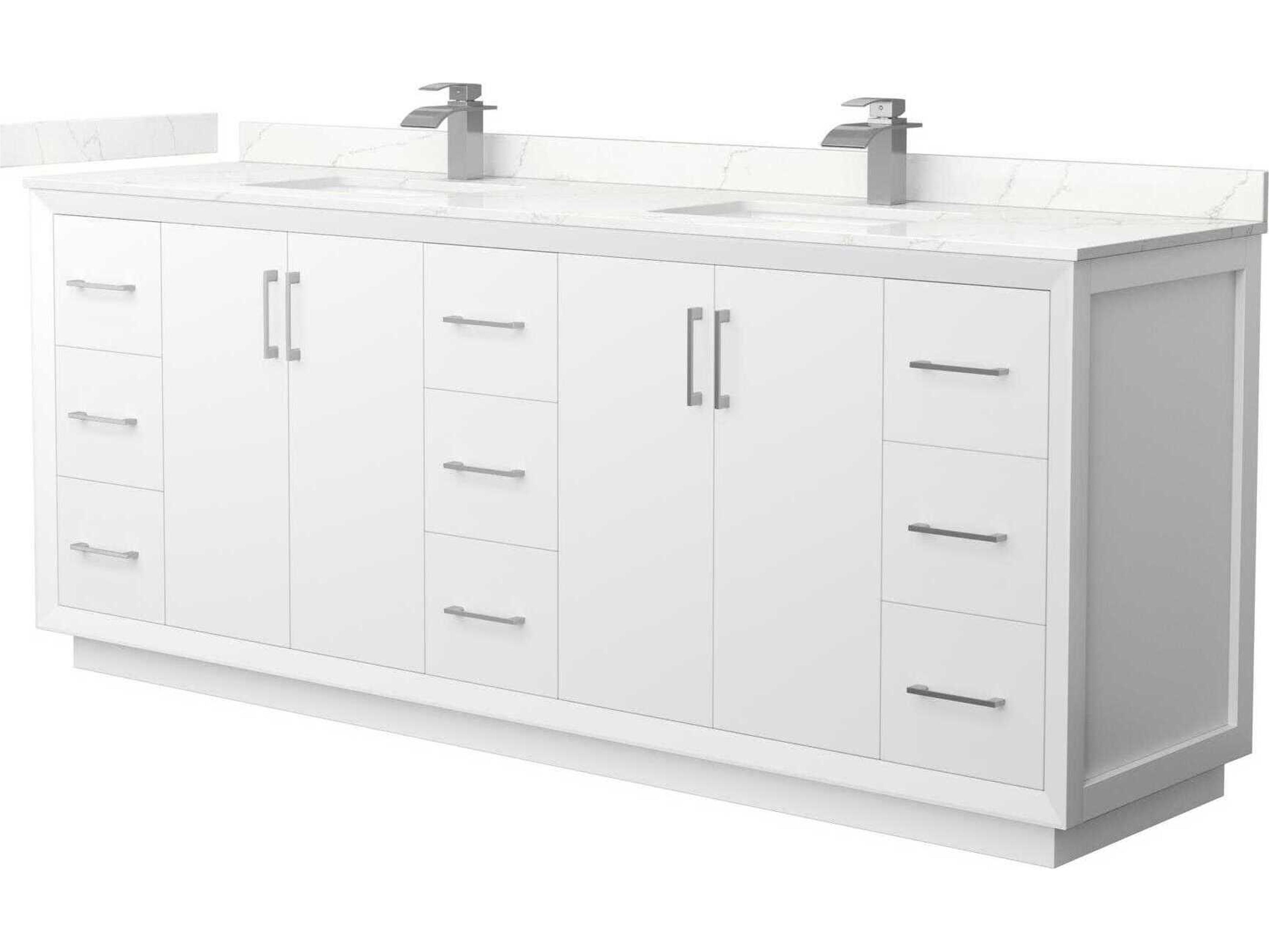 Strada 84" White Vanity