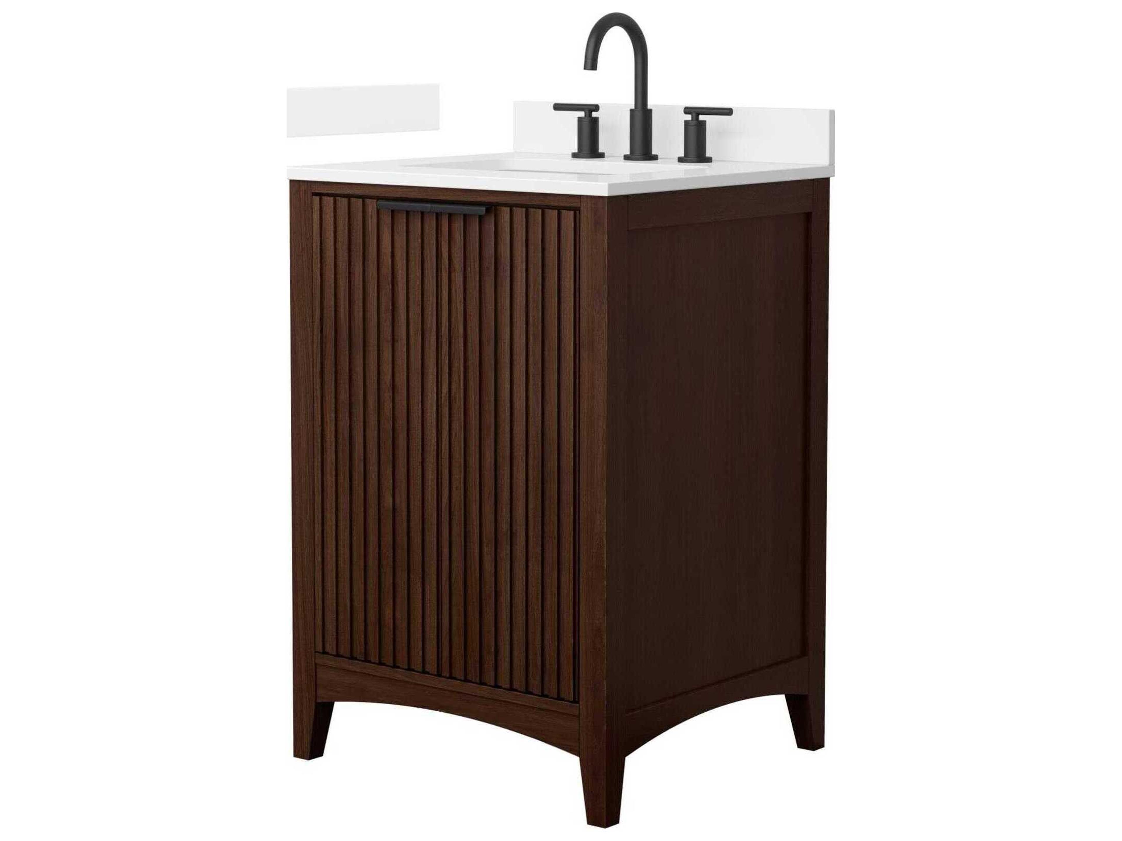 Wyndham Collection Palmilla 24" Dark Walnut Vanity