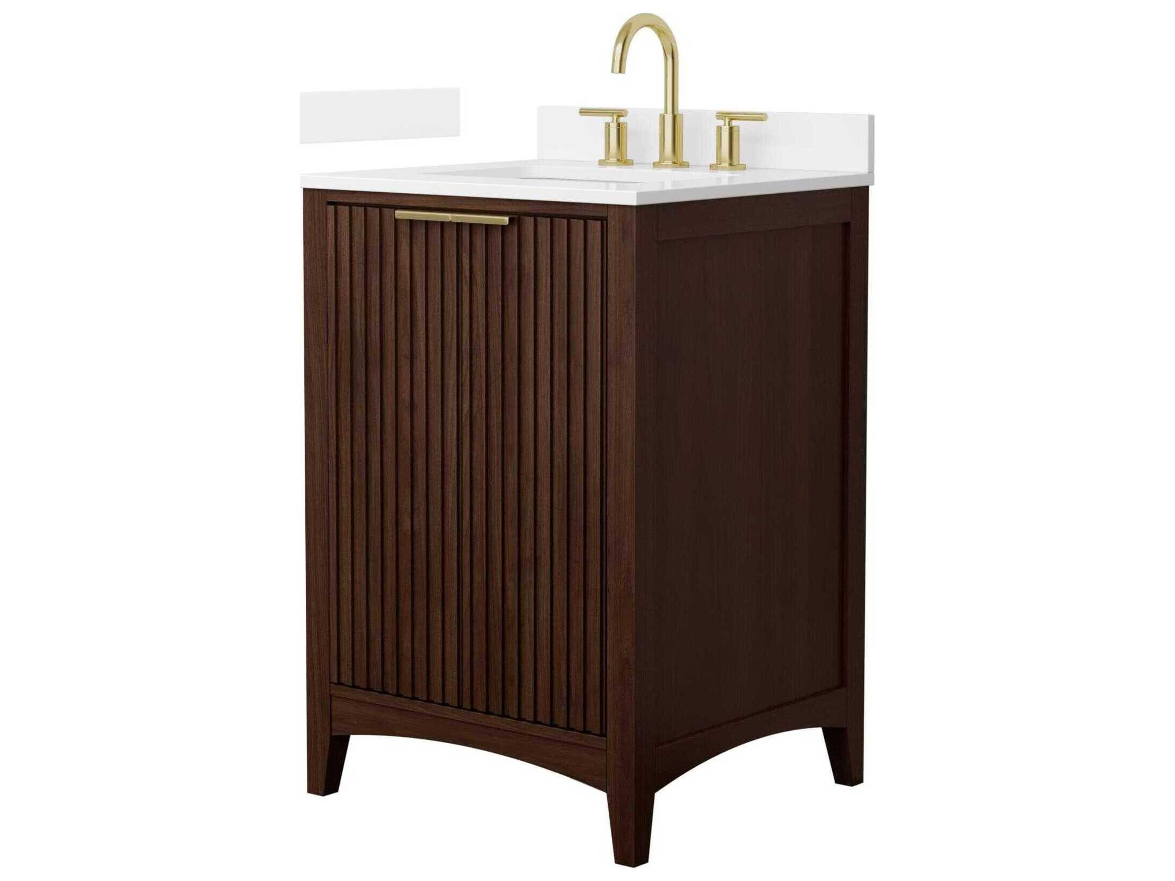 Wyndham Collection Palmilla 24" Dark Walnut Vanity