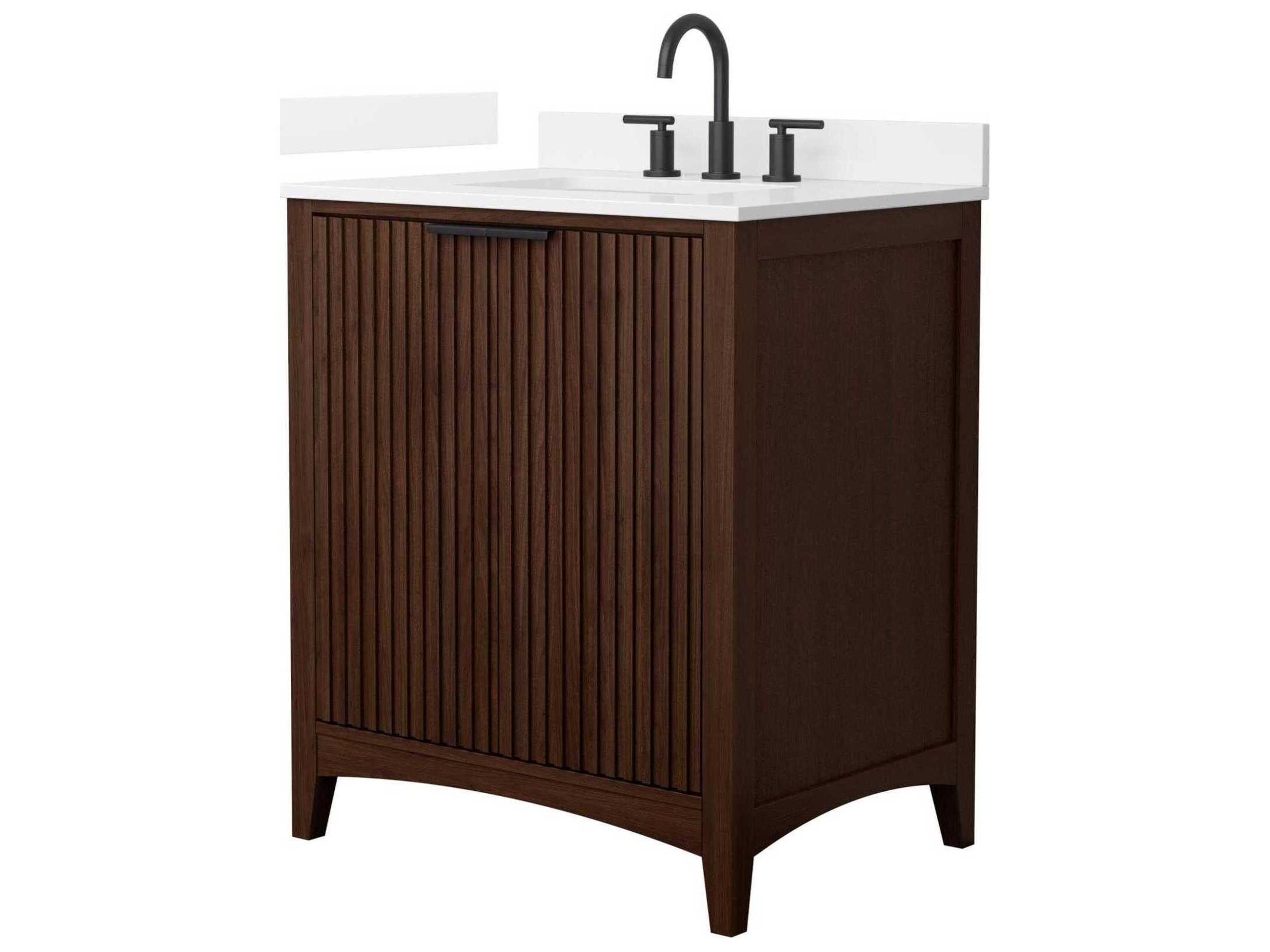Wyndham Collection Palmilla 30" Dark Walnut Vanity