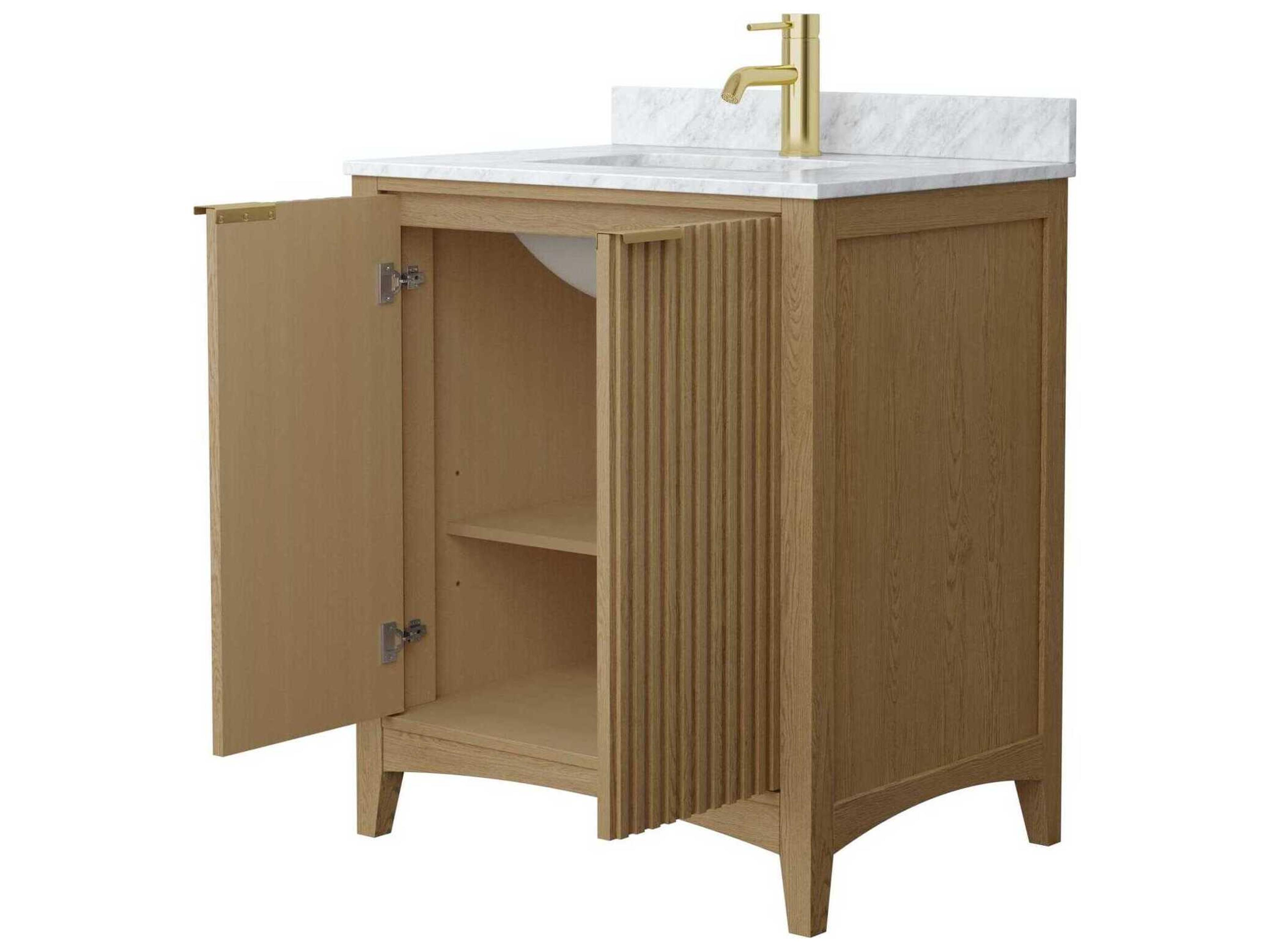 Wyndham Collection Palmilla 30" Natural Oak Vanity