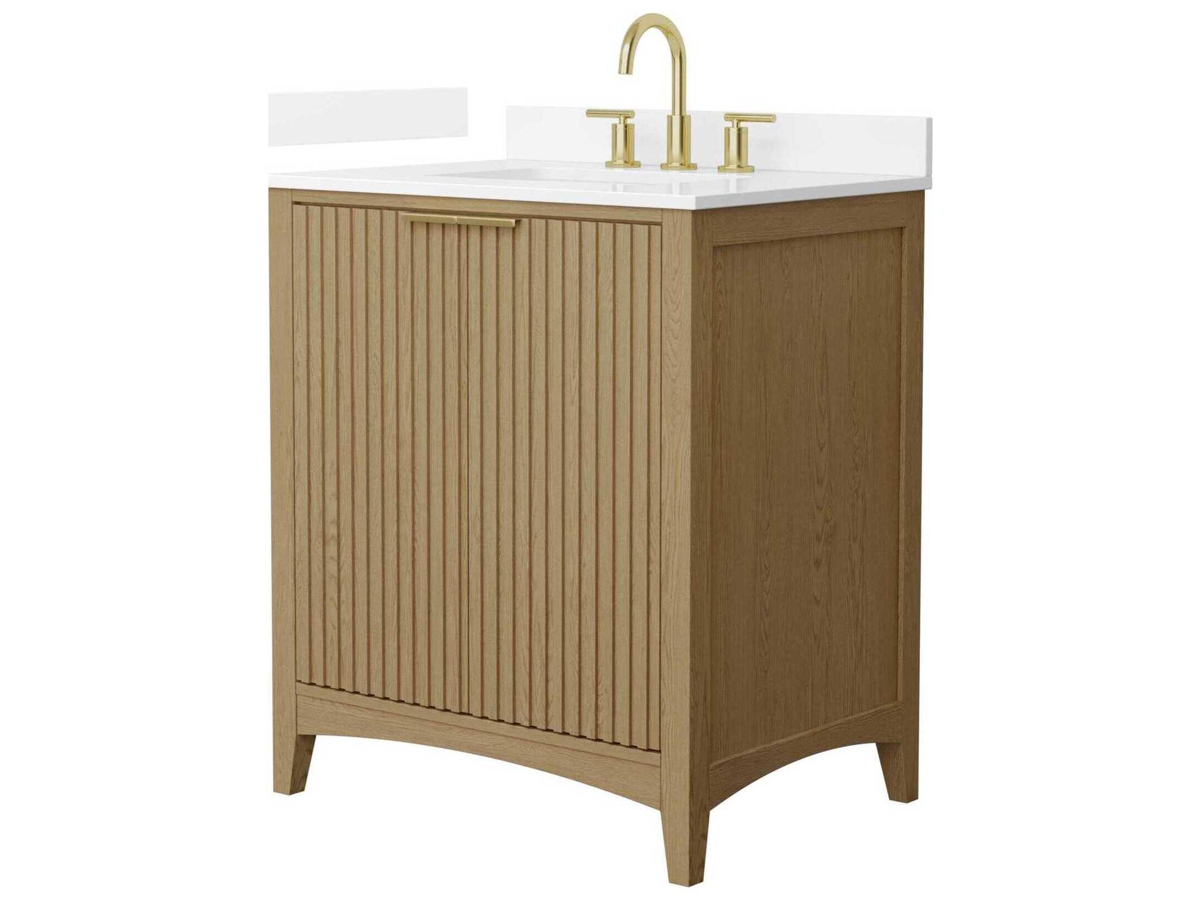 Wyndham Collection Palmilla 30" Natural Oak Vanity