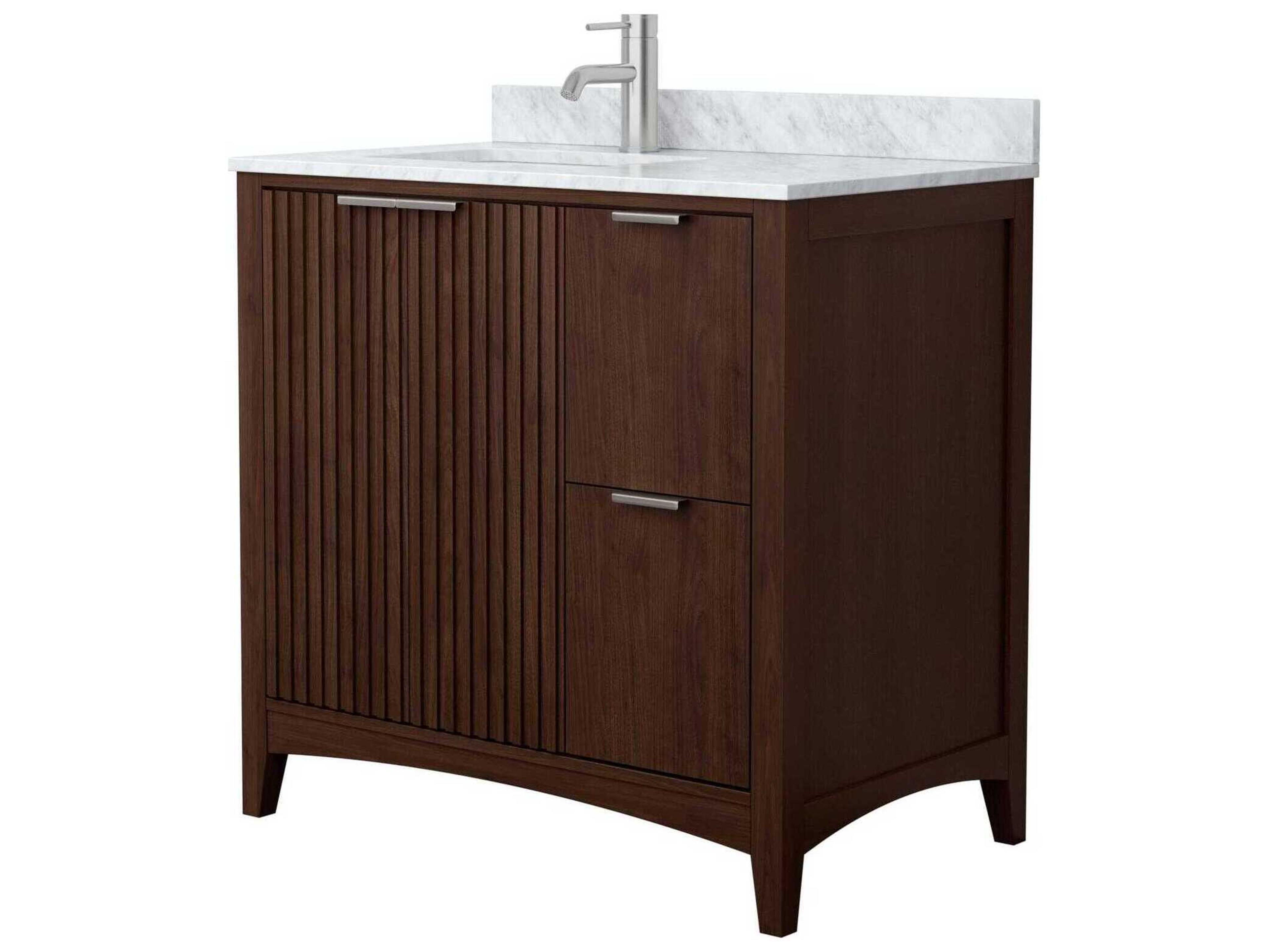 Wyndham Collection Palmilla 36" Dark Walnut Vanity