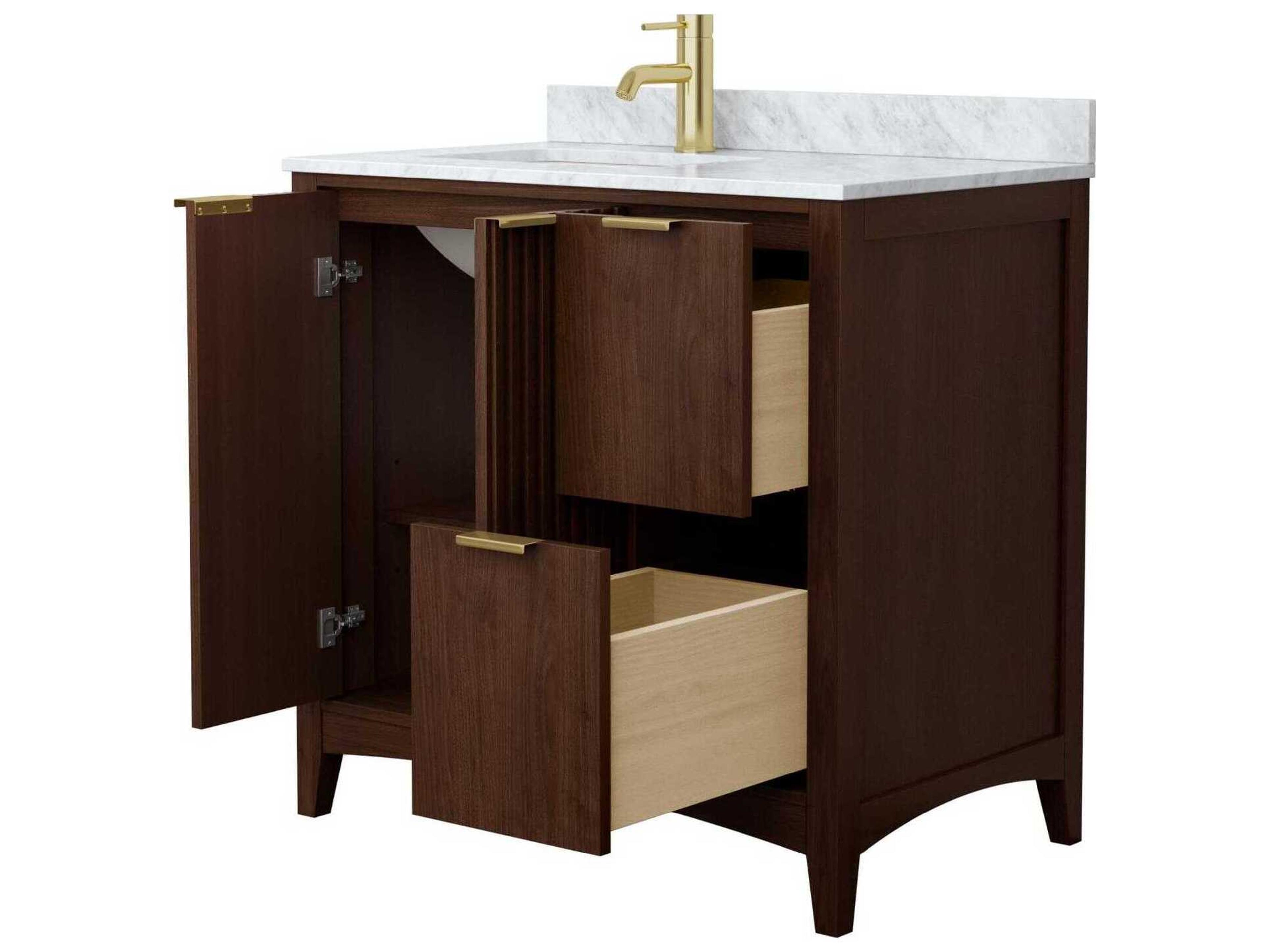 Wyndham Collection Palmilla 36" Dark Walnut Vanity
