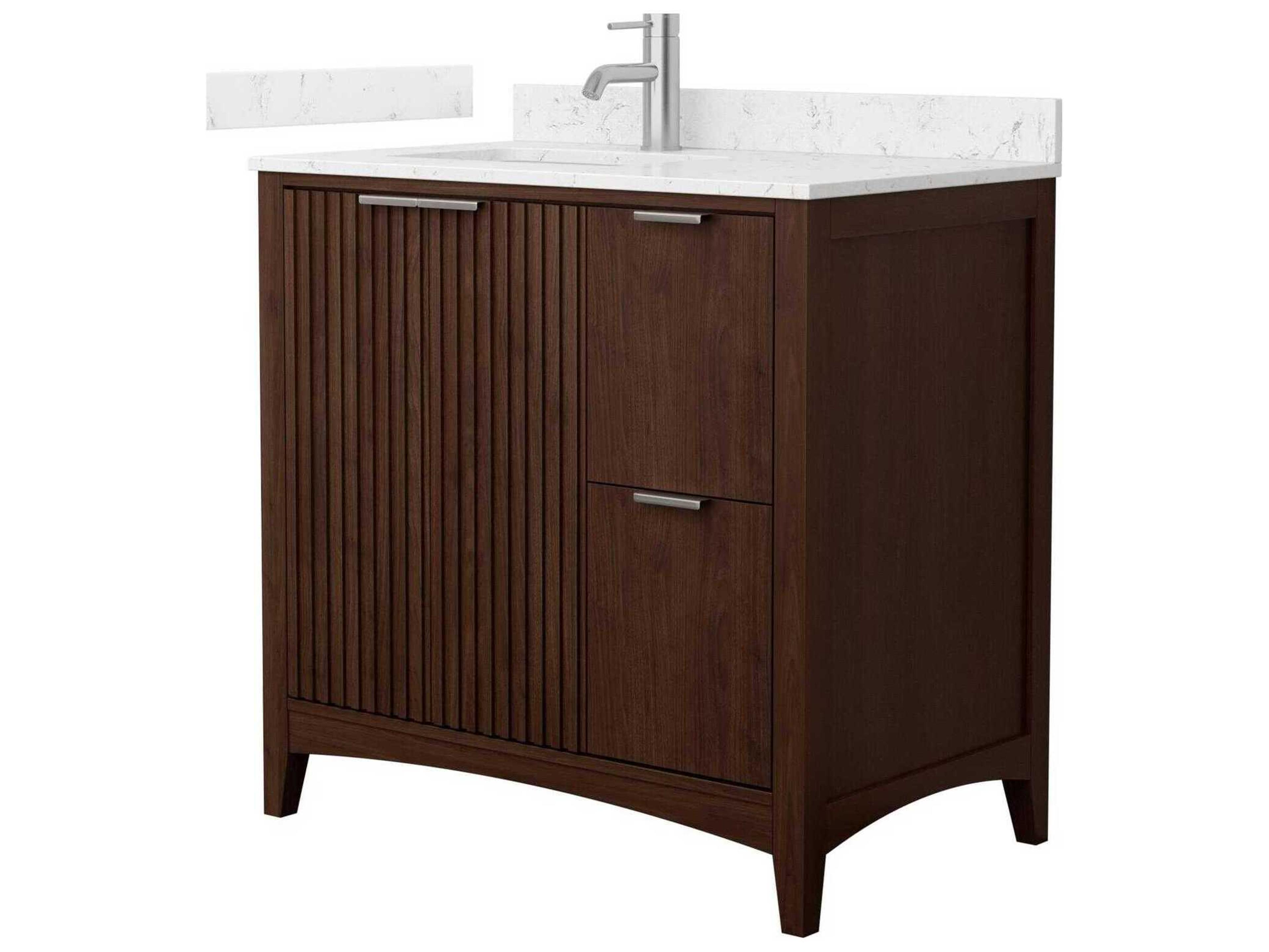 Wyndham Collection Palmilla 36" Dark Walnut Vanity