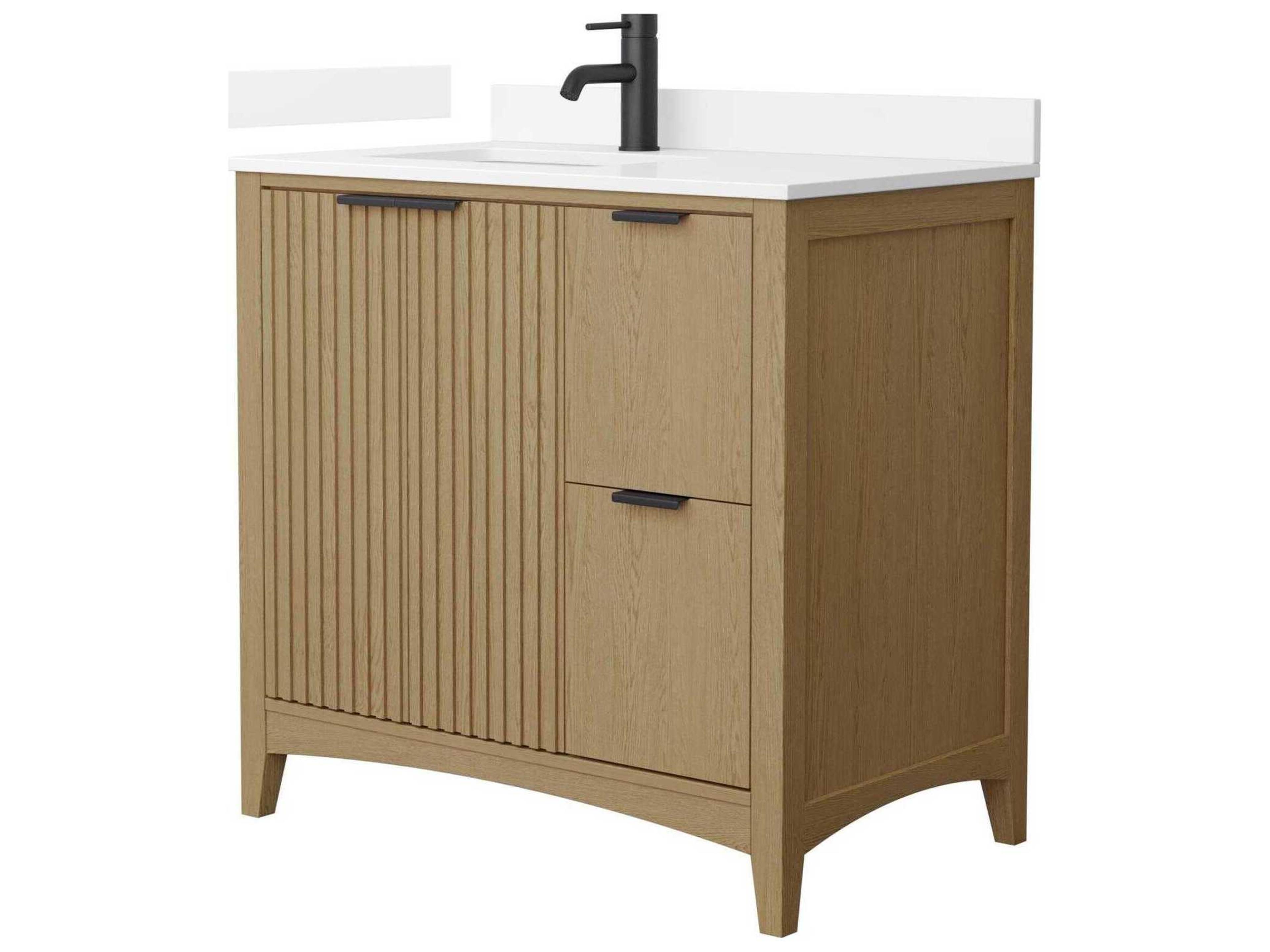 Wyndham Collection Palmilla 36" Natural Oak Vanity