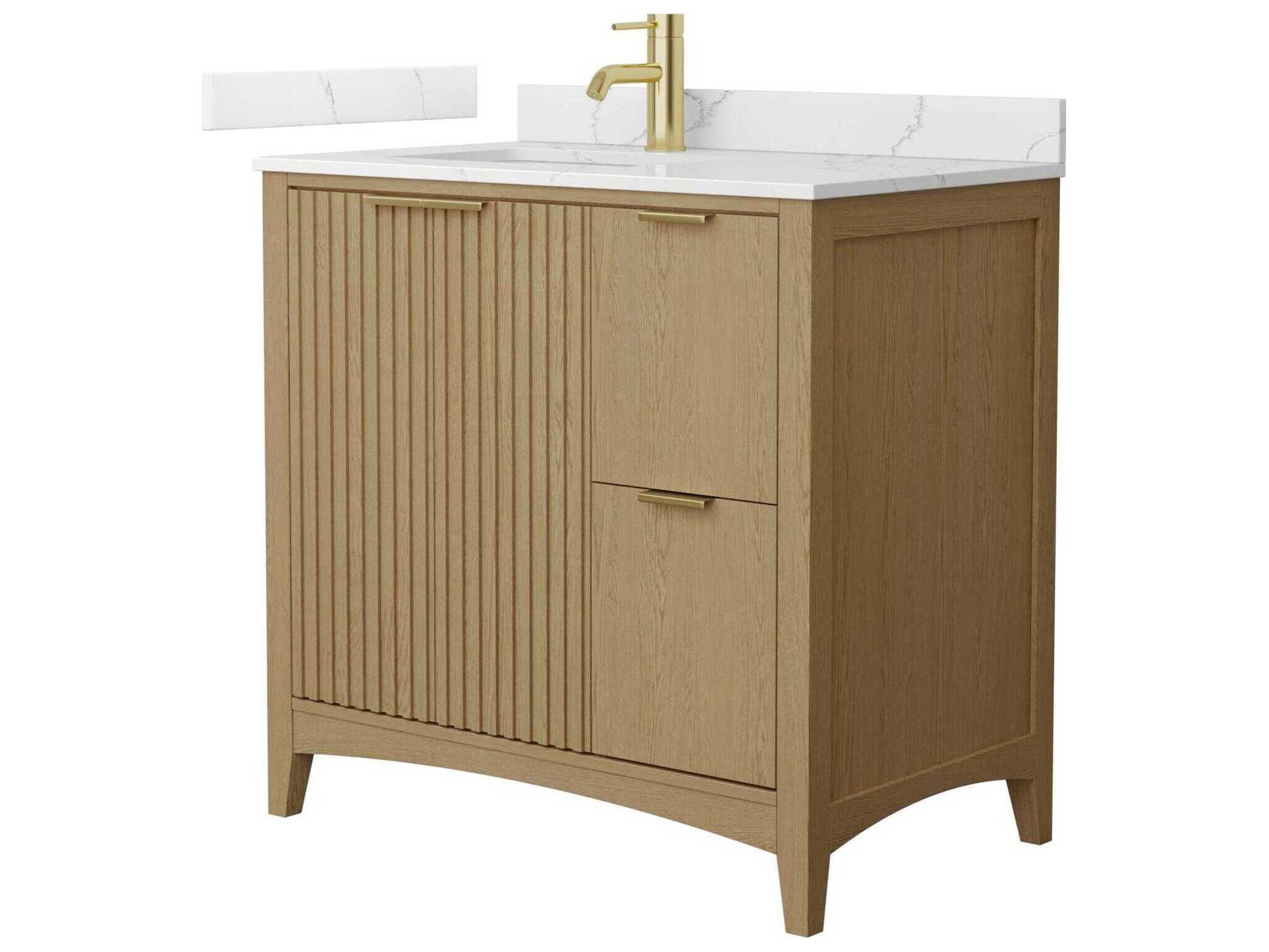 Wyndham Collection Palmilla 36" Natural Oak Vanity