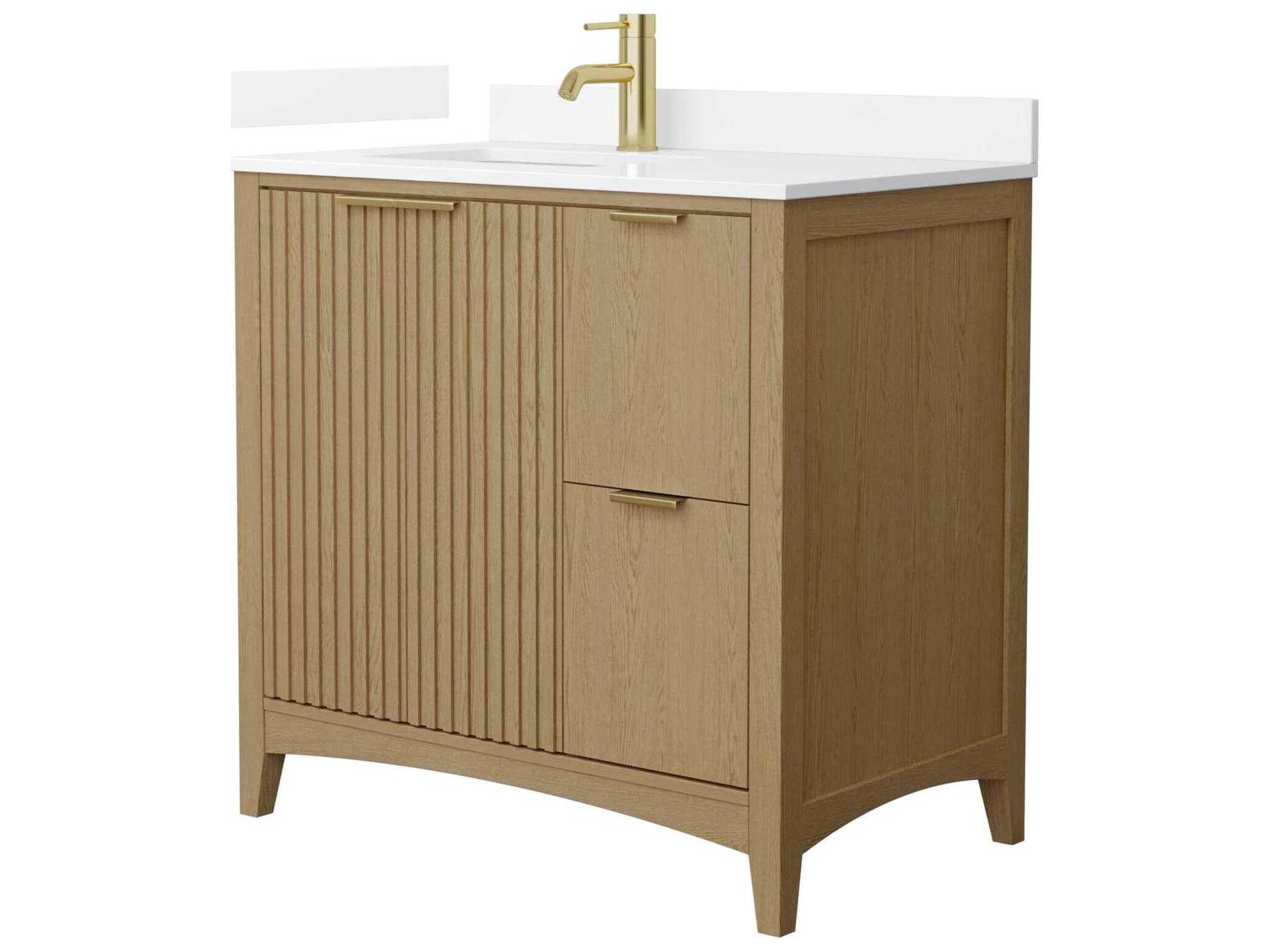 Wyndham Collection Palmilla 36" Natural Oak Vanity