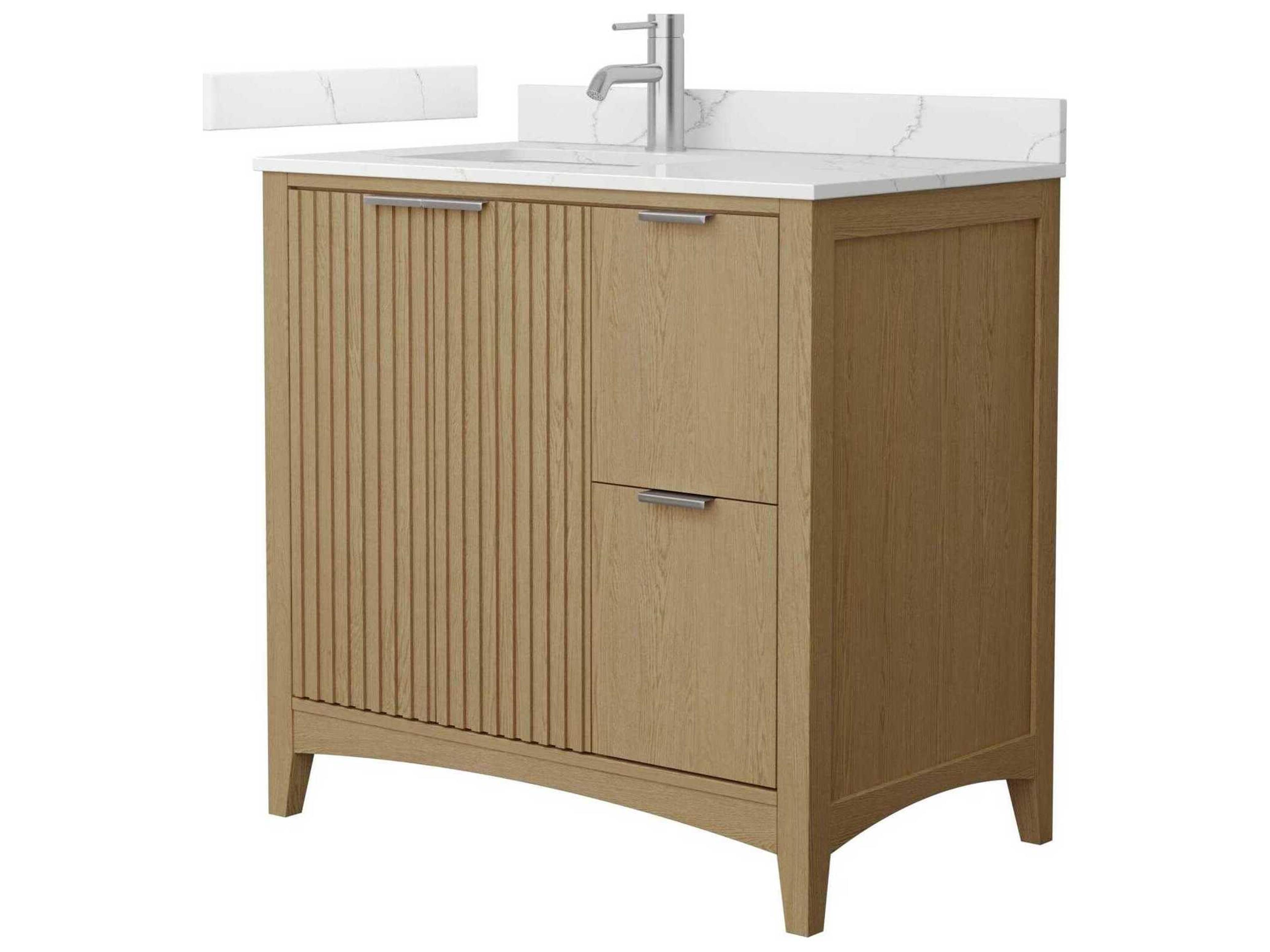 Wyndham Collection Palmilla 36" Natural Oak Vanity