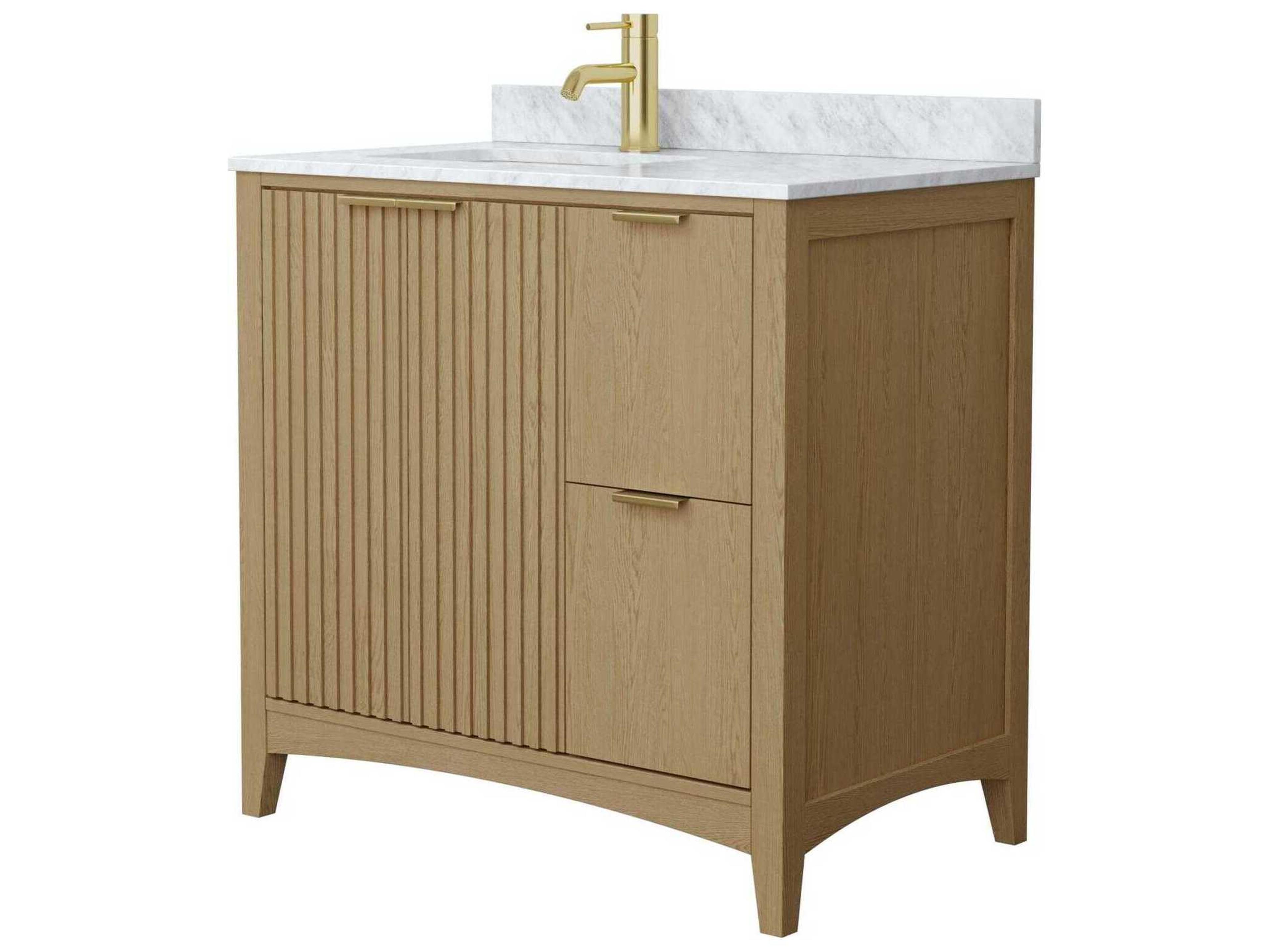 Wyndham Collection Palmilla 36" Natural Oak Vanity