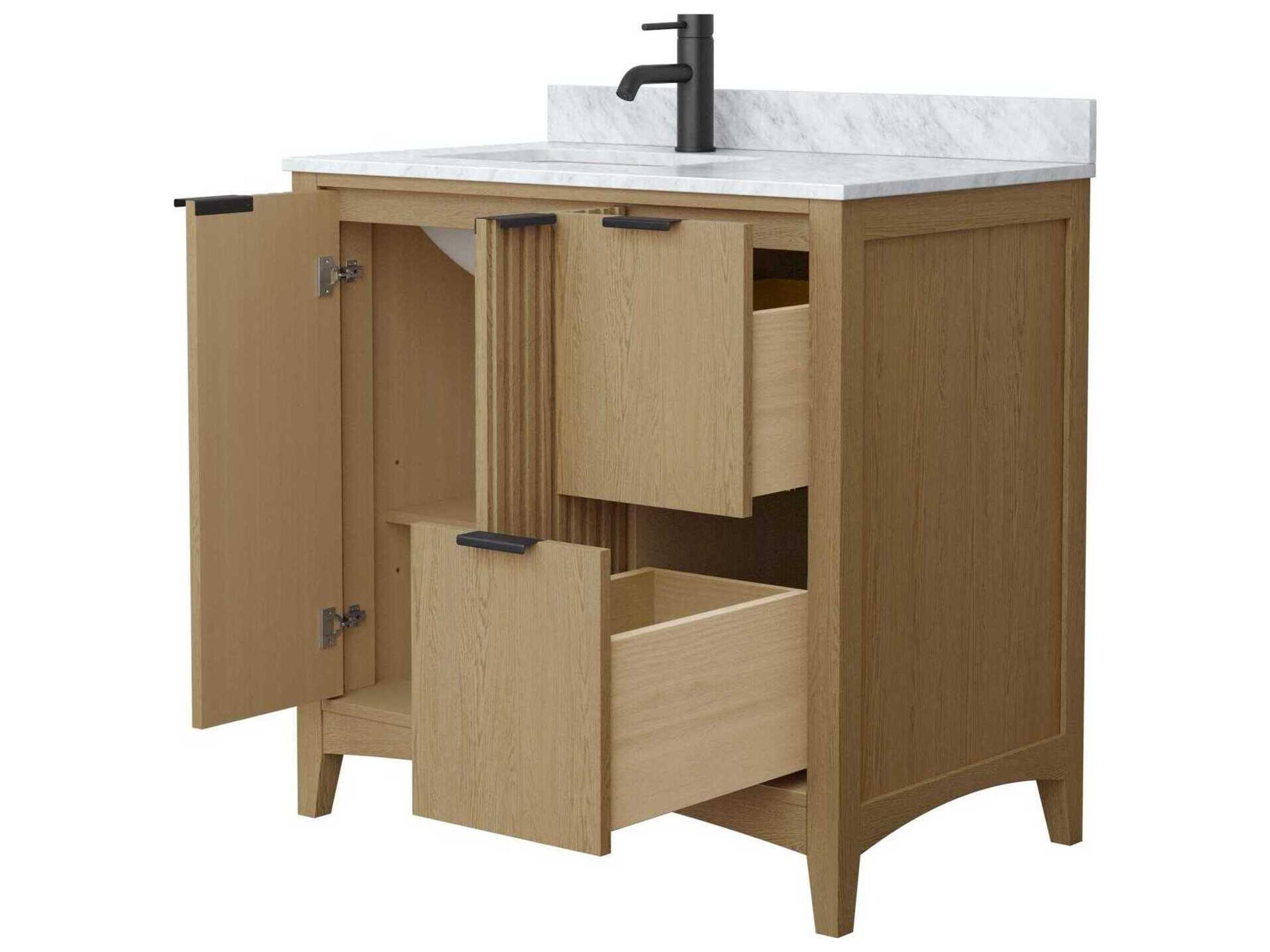 Wyndham Collection Palmilla 36" Natural Oak Vanity