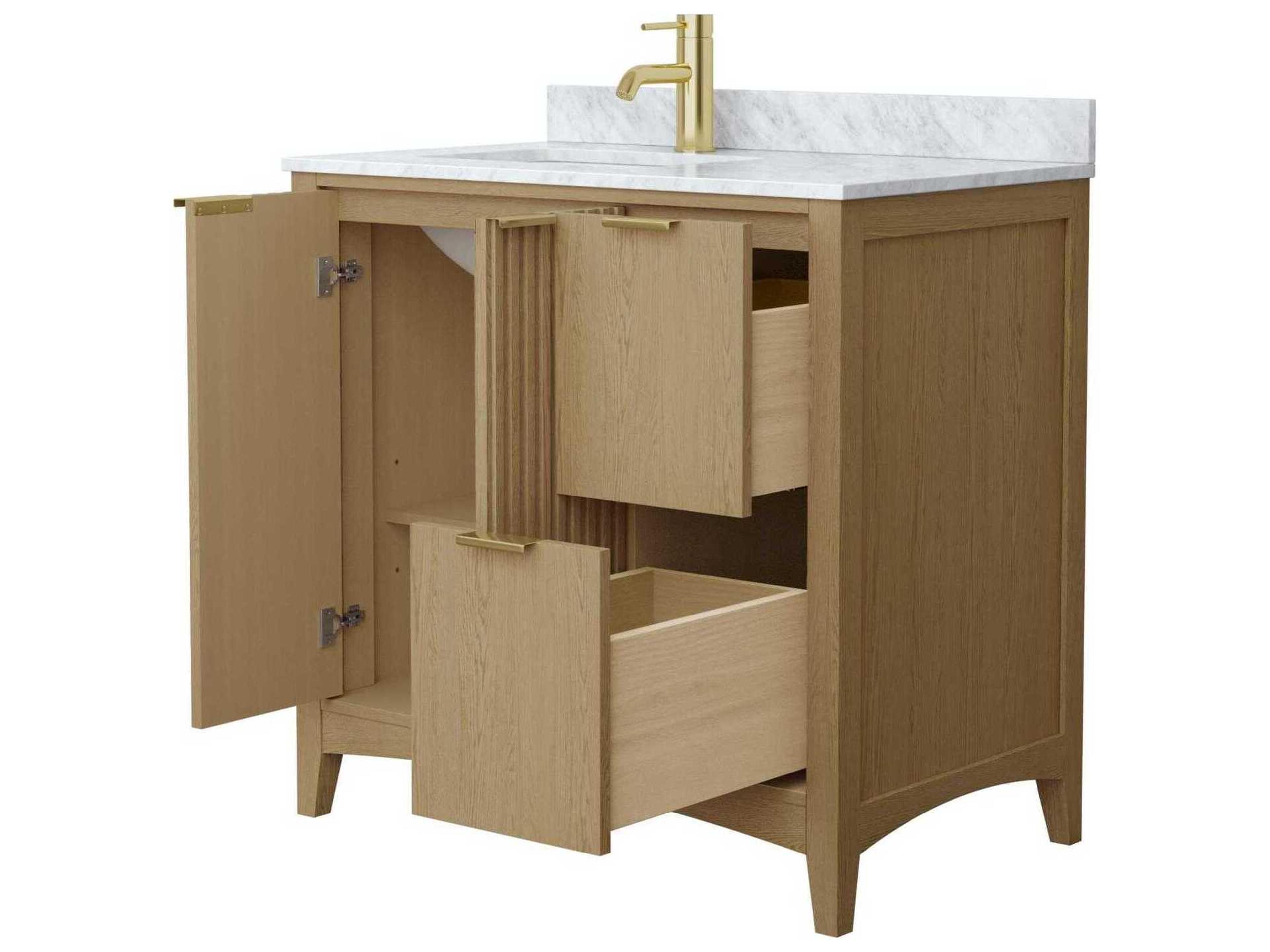 Wyndham Collection Palmilla 36" Natural Oak Vanity