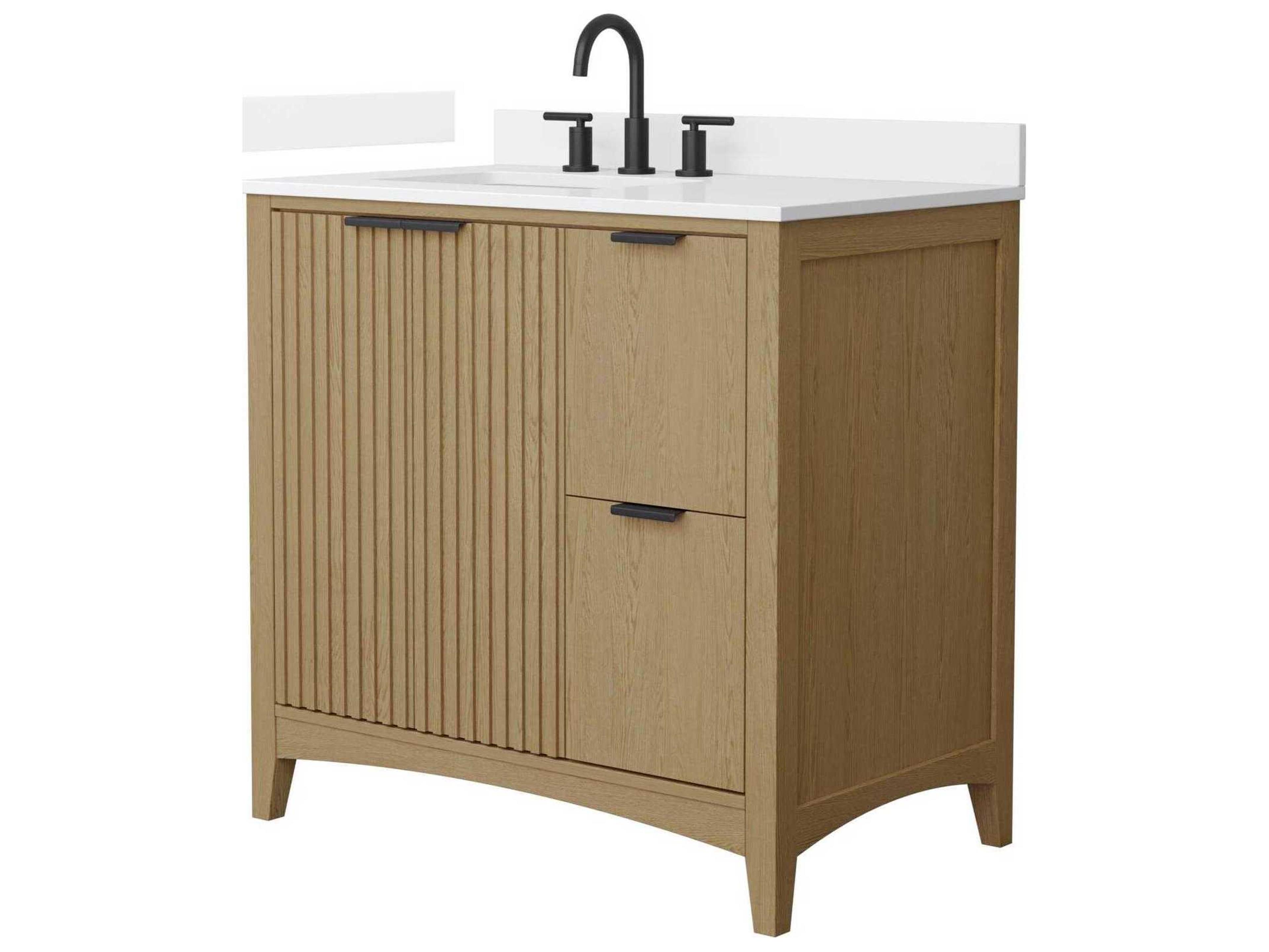 Wyndham Collection Palmilla 36" Natural Oak Vanity