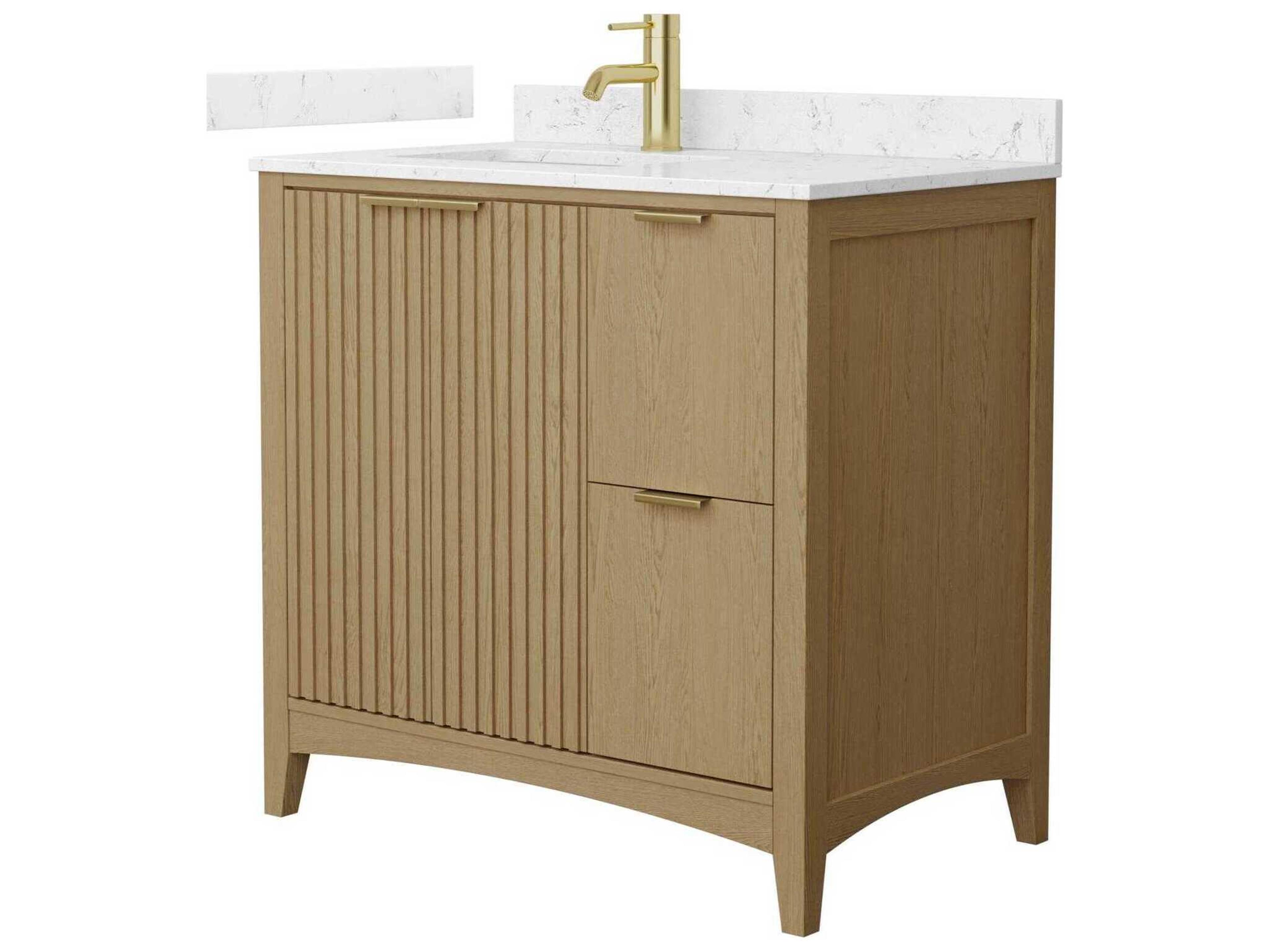 Wyndham Collection Palmilla 36" Natural Oak Vanity