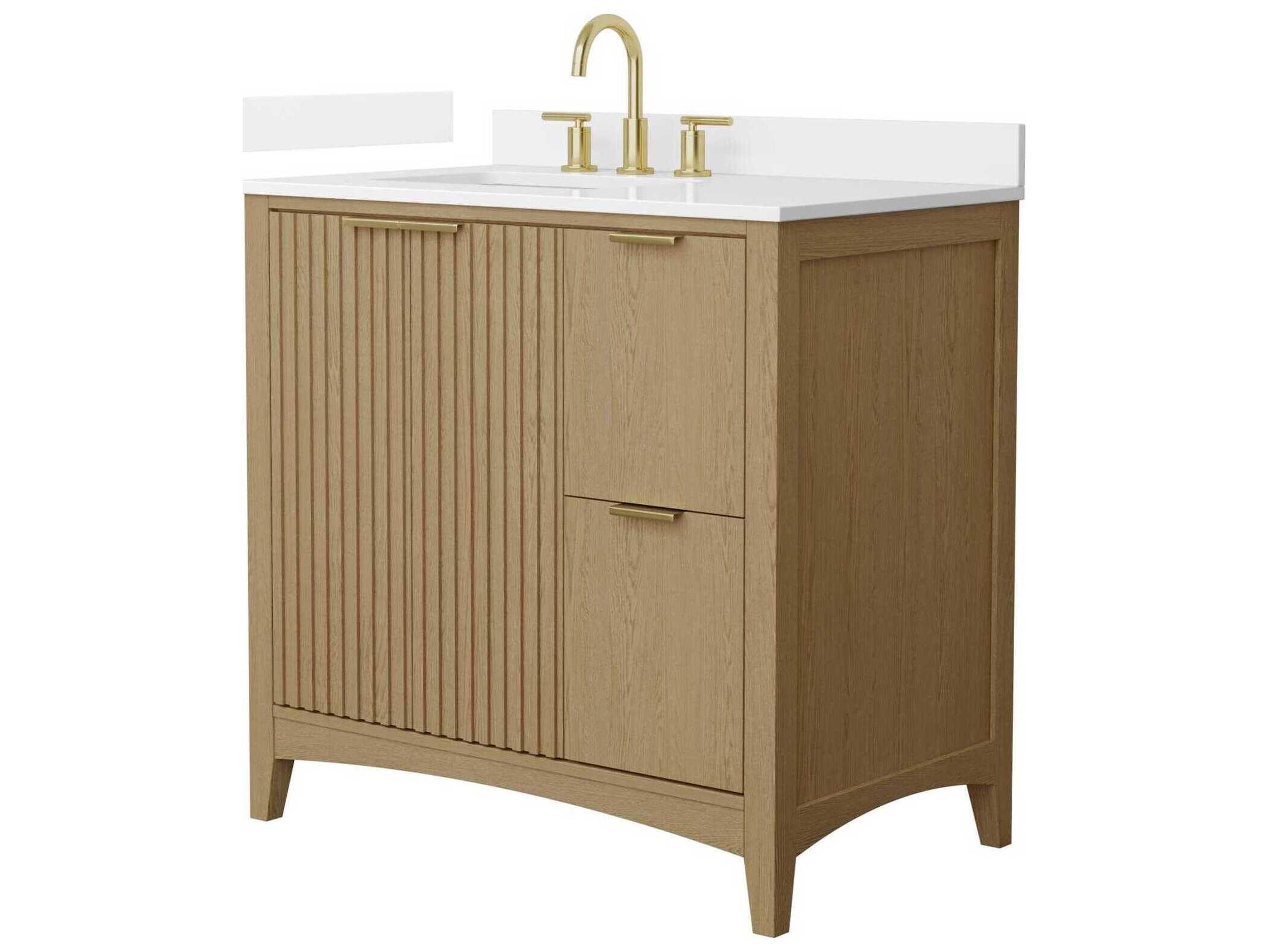 Wyndham Collection Palmilla 36" Natural Oak Vanity