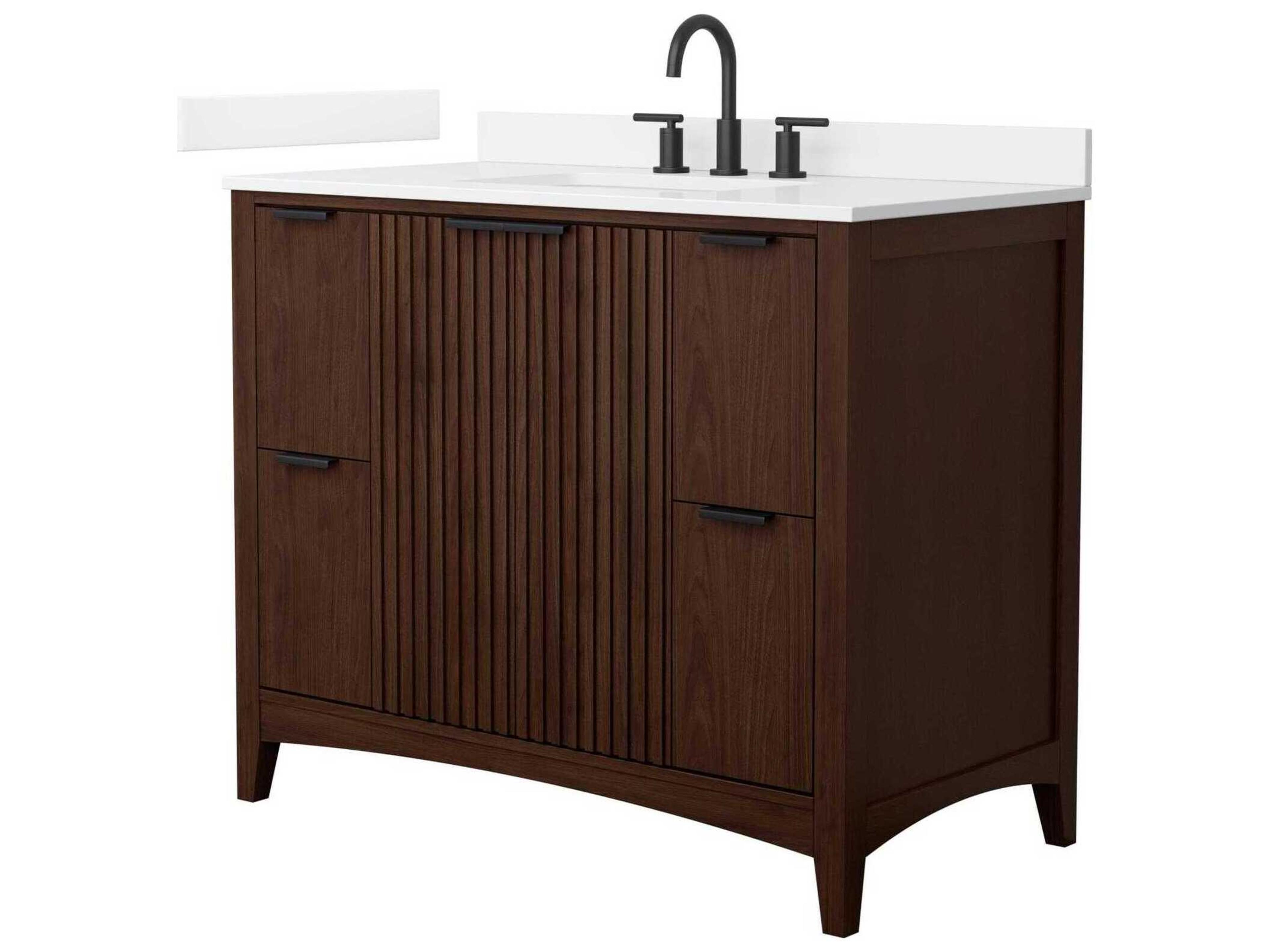 Wyndham Collection Palmilla 42" Dark Walnut Vanity