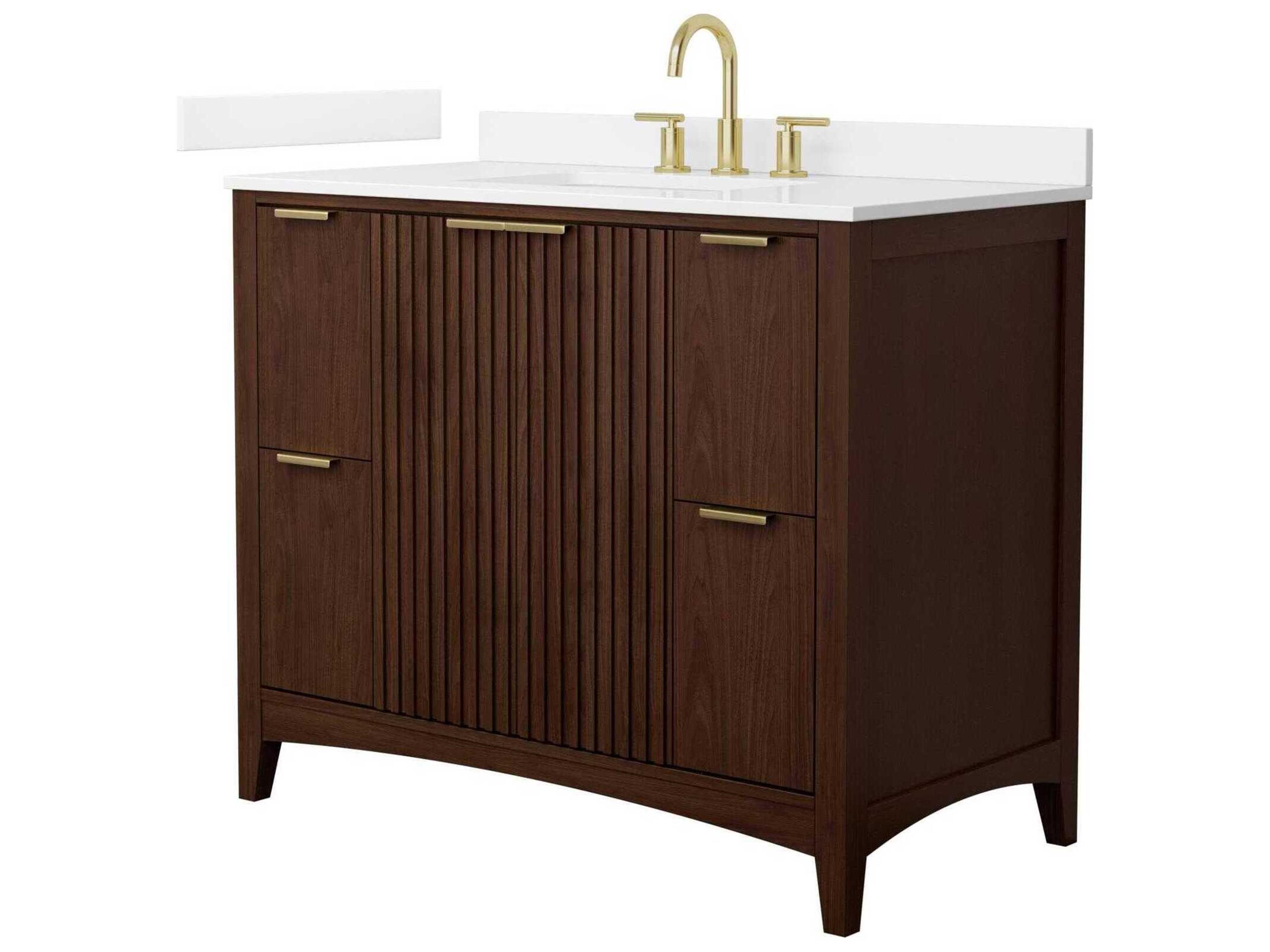 Wyndham Collection Palmilla 42" Dark Walnut Vanity