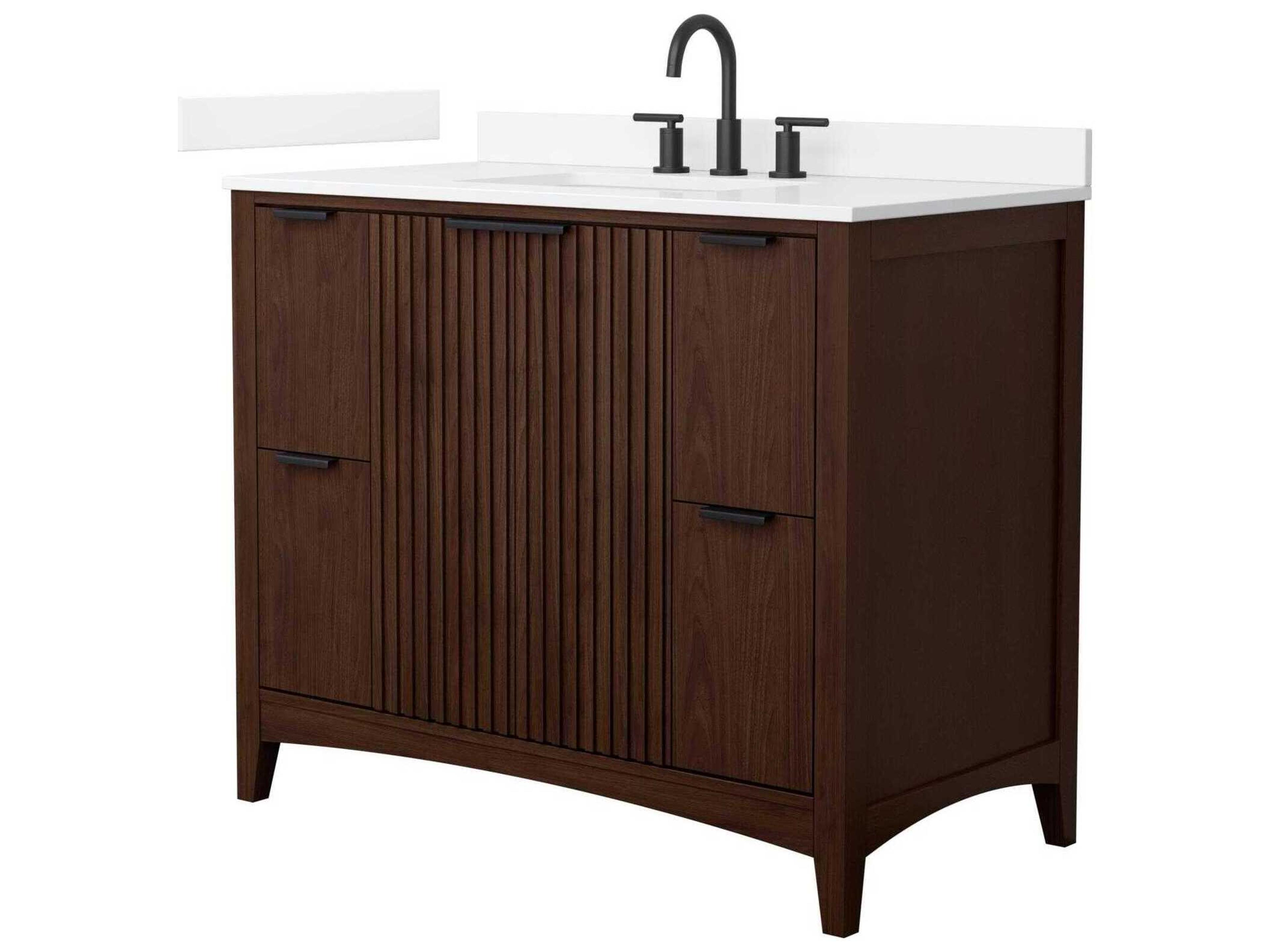 Wyndham Collection Palmilla 42" Dark Walnut Vanity