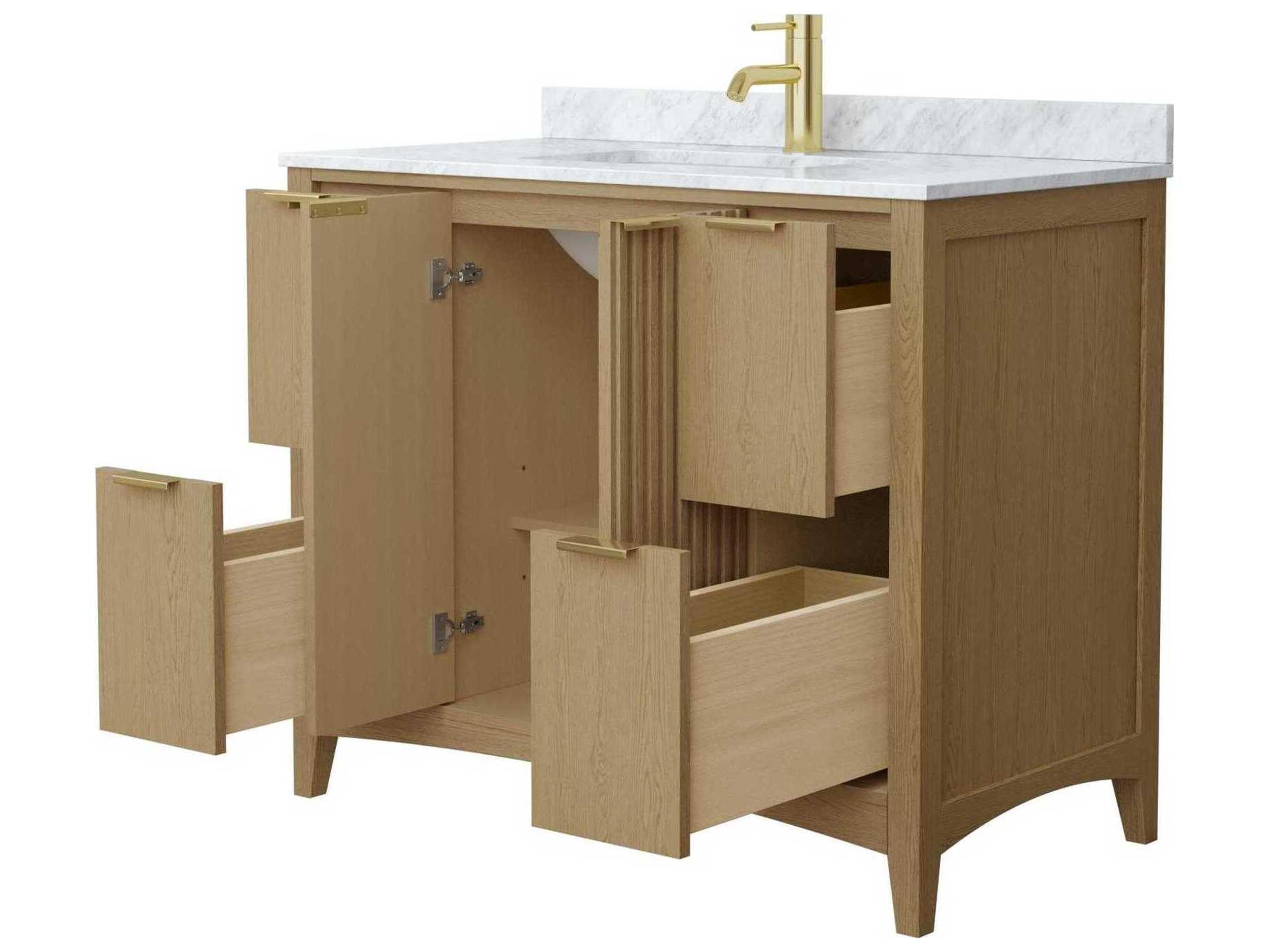 Wyndham Collection Palmilla 42" Natural Oak Vanity